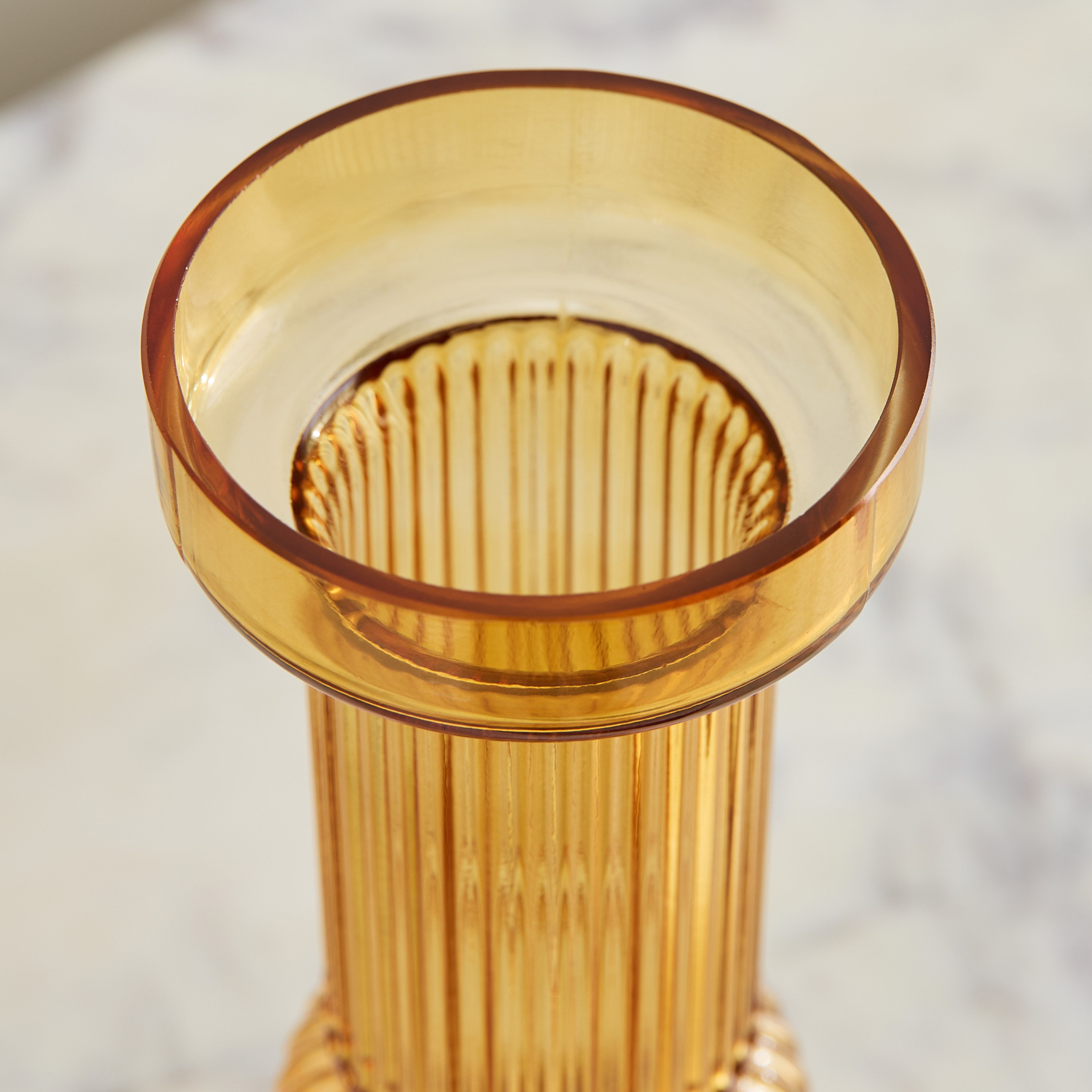 Pedro Decorative Heavy Glass Candleholder - 9.5x26 cm-hbxlivingroom-decorandaccessories-candleholders-image-4