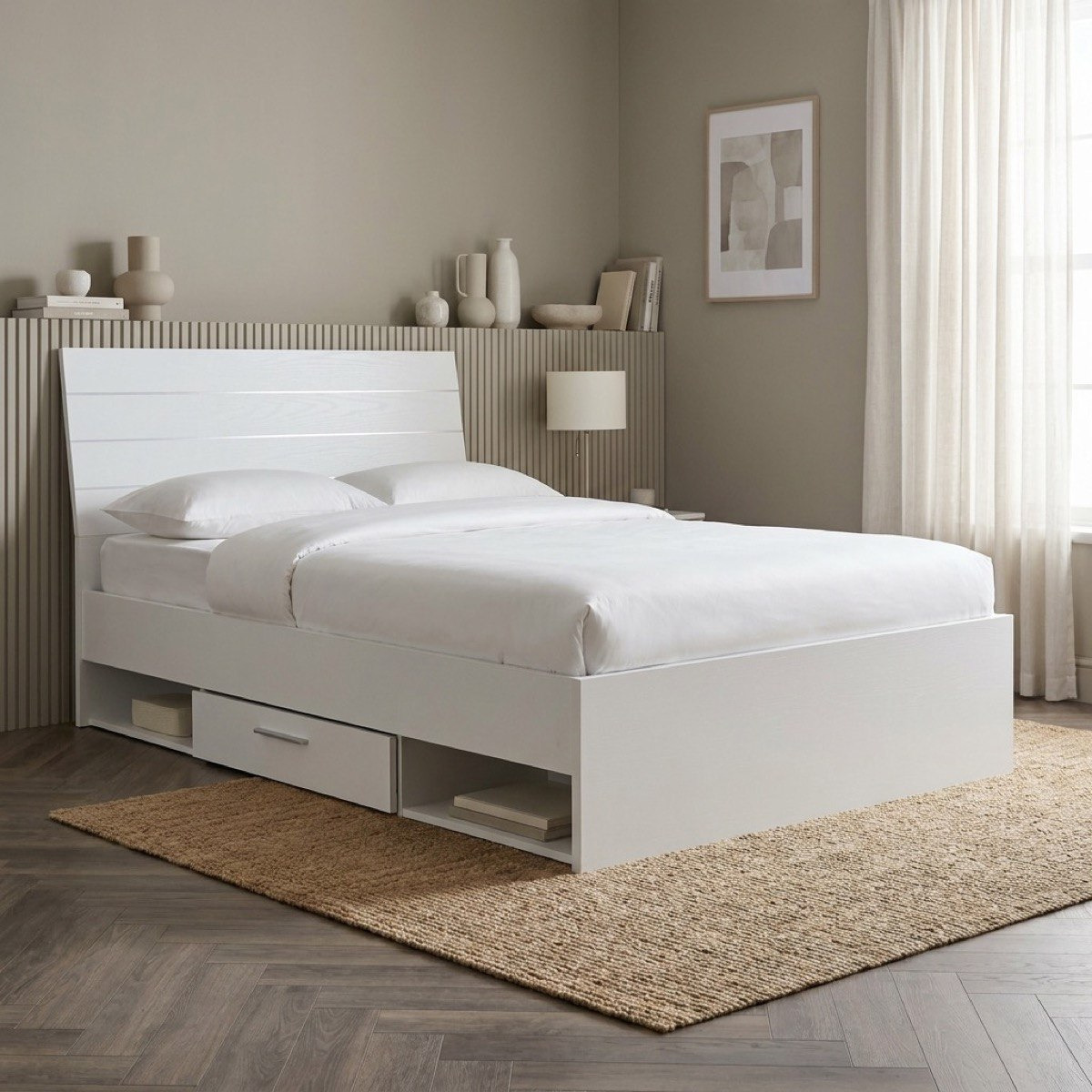Frankfurt Twin Bed with Drawers - 120x200 cm-hbxbedroom-bedsandbedsets-beds-twin-image-1