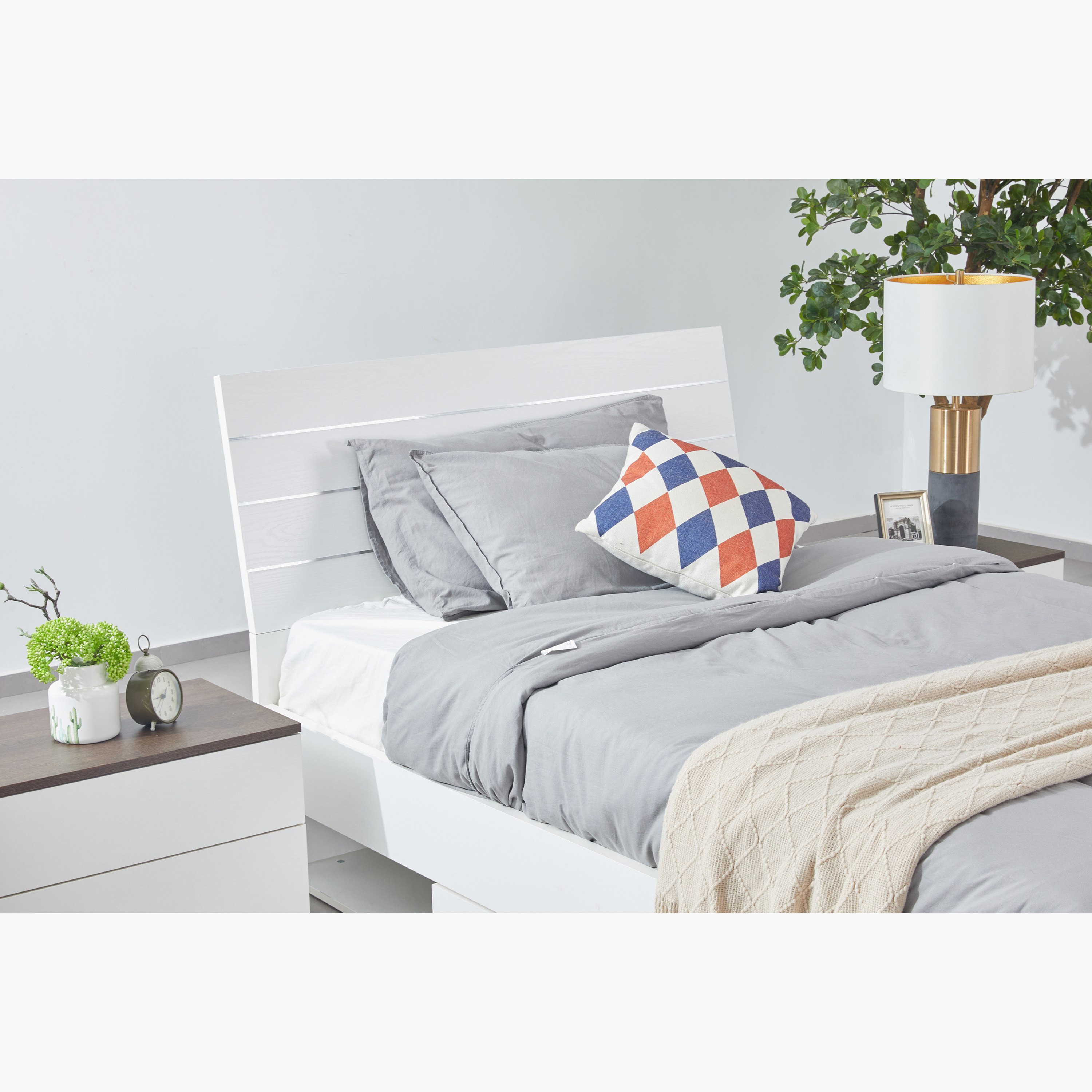 Frankfurt Twin Bed with Drawers - 120x200 cm-hbxbedroom-bedsandbedsets-beds-twin-image-3
