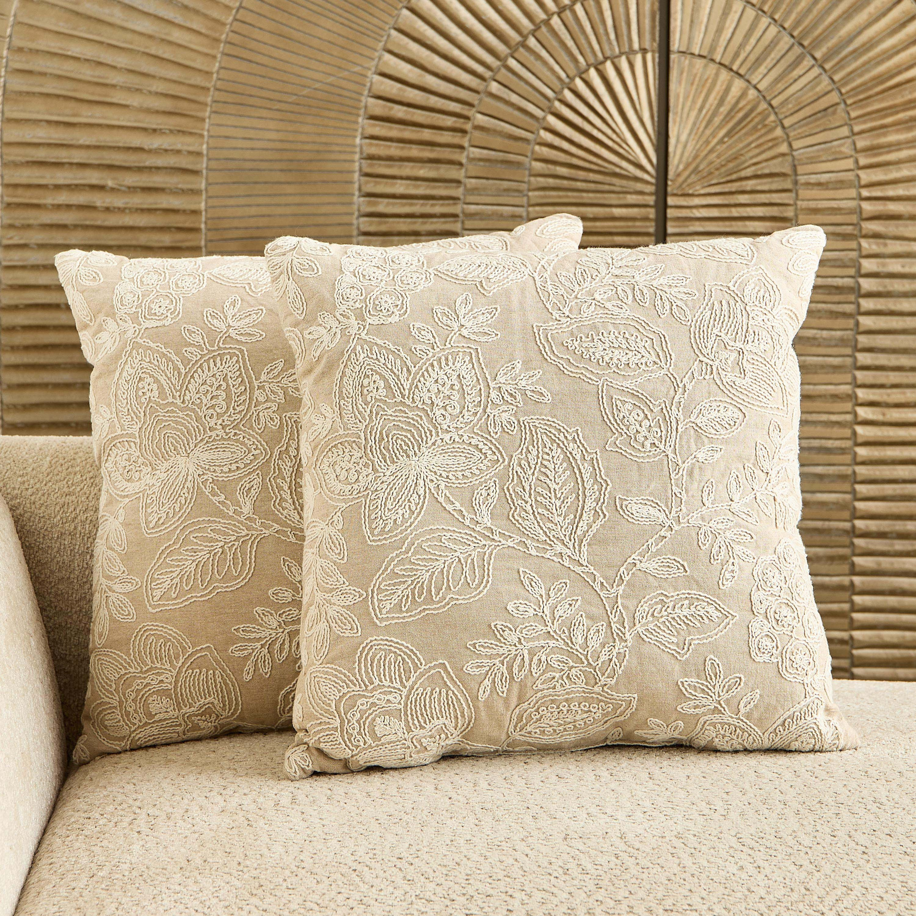 طقم وسادة محشوة دوري فلورا قطعتين من كوزي ديو - 50×50 سم-hbxlivingroom-furnishings-cushionsandcovers-filledcushions-image-1