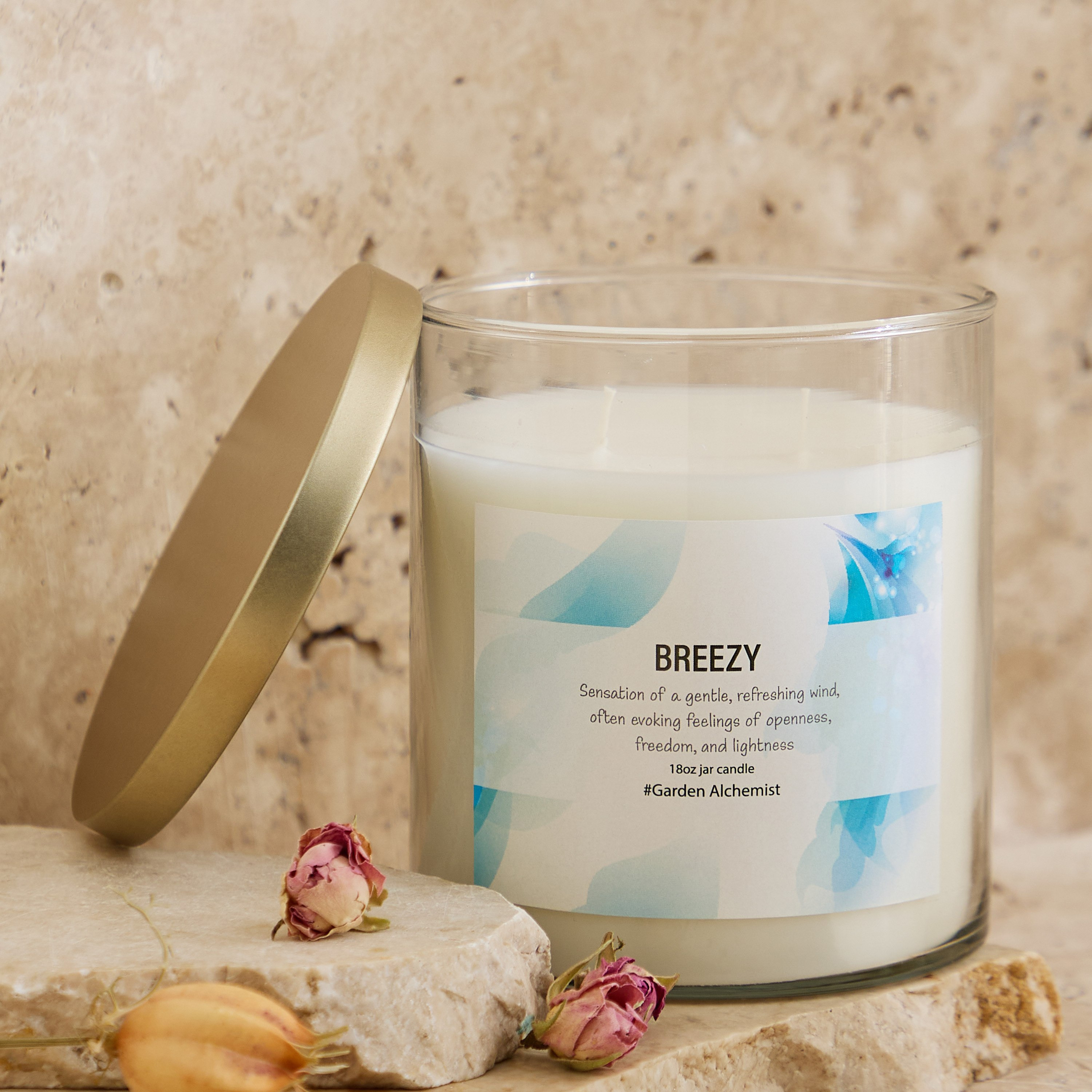 Aure Breezy Fragrance Jar Candle with Metal Lid - 510 g-hbxlivingroom-decorandaccessories-candles-image-1