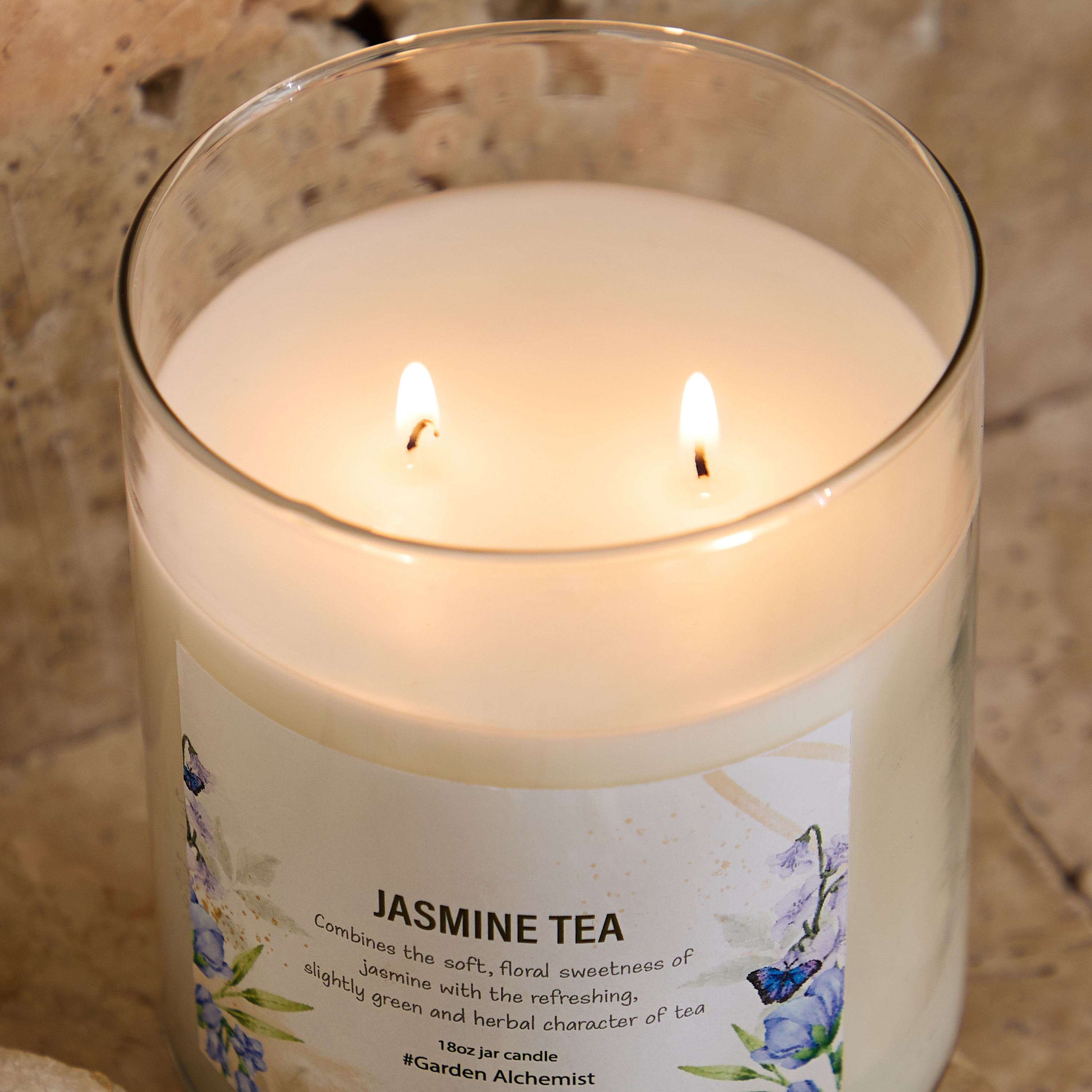 Aure Jasmine Tea Fragrance Jar Candle with Metal Lid - 510 g-PROMO_HB_AE_BUY2FOR39_010626-image-3