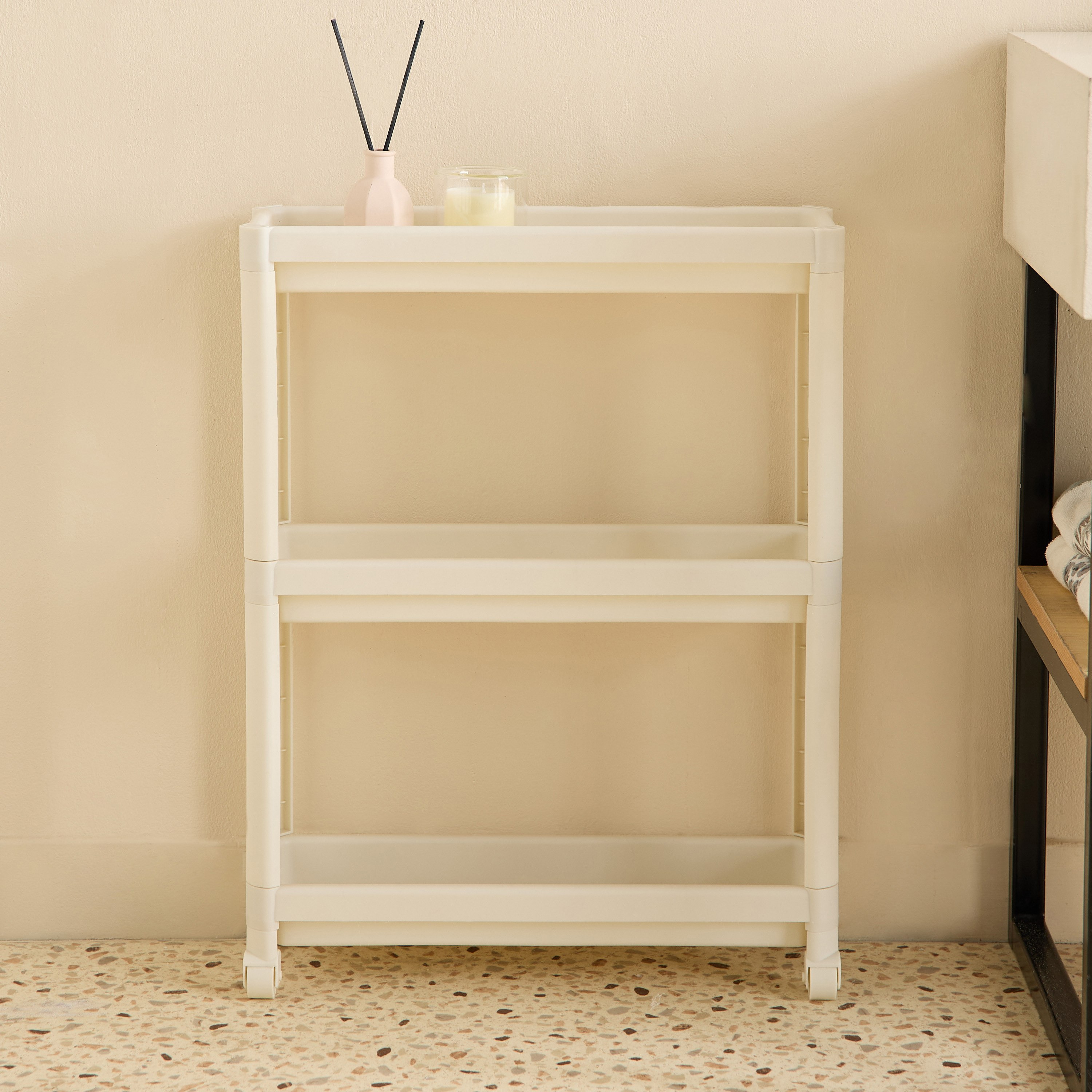 Ovio 3-Tier Corner Storage Trolley - 53x18x70 cm-hbxbedroom-bedroomaccessories-bedroomstorage-image-2