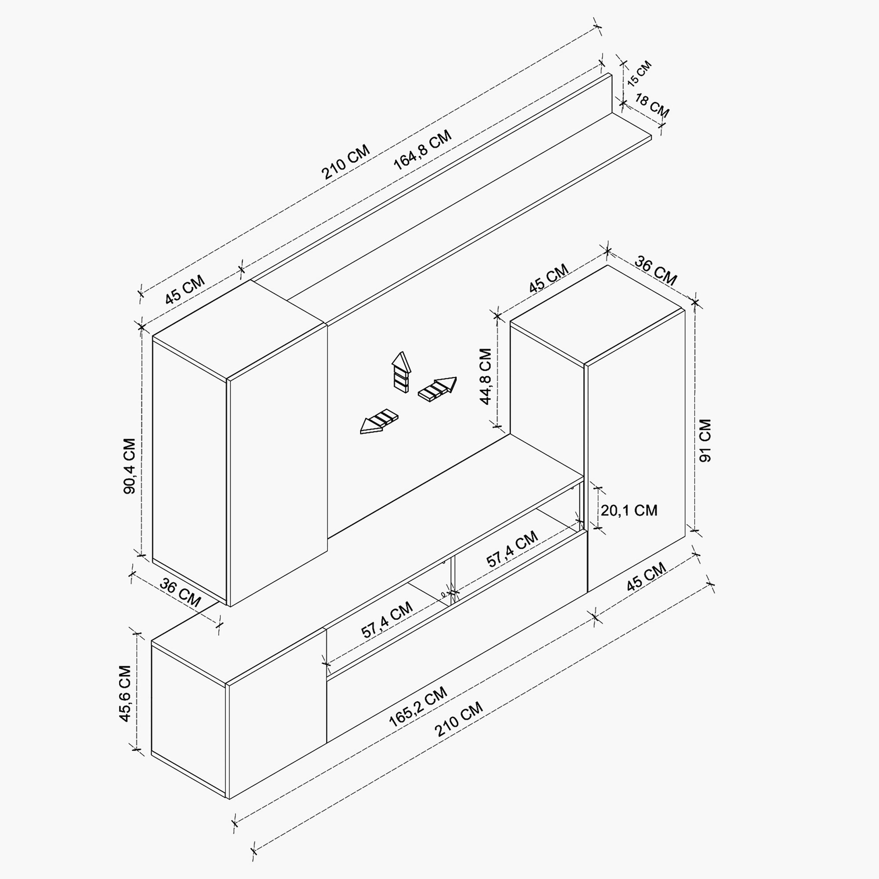 وحدة تلفزيون مع خزانة تُعلّق على الحائط من مودوليكس أوغوستا-hbxlivingroom-mediaunitsandstorage-tvunits-image-4