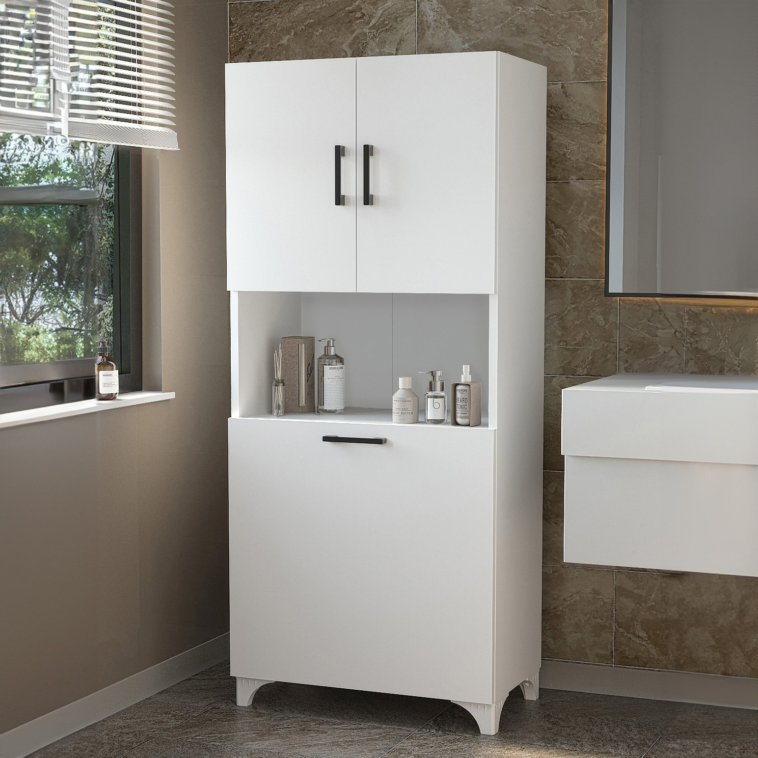 Modulix Fargo 2-Door Bathroom Cabinet with Laundry Bag-PROMO_HB_SA_HBX10_TH1000_NEW_031025-image-1