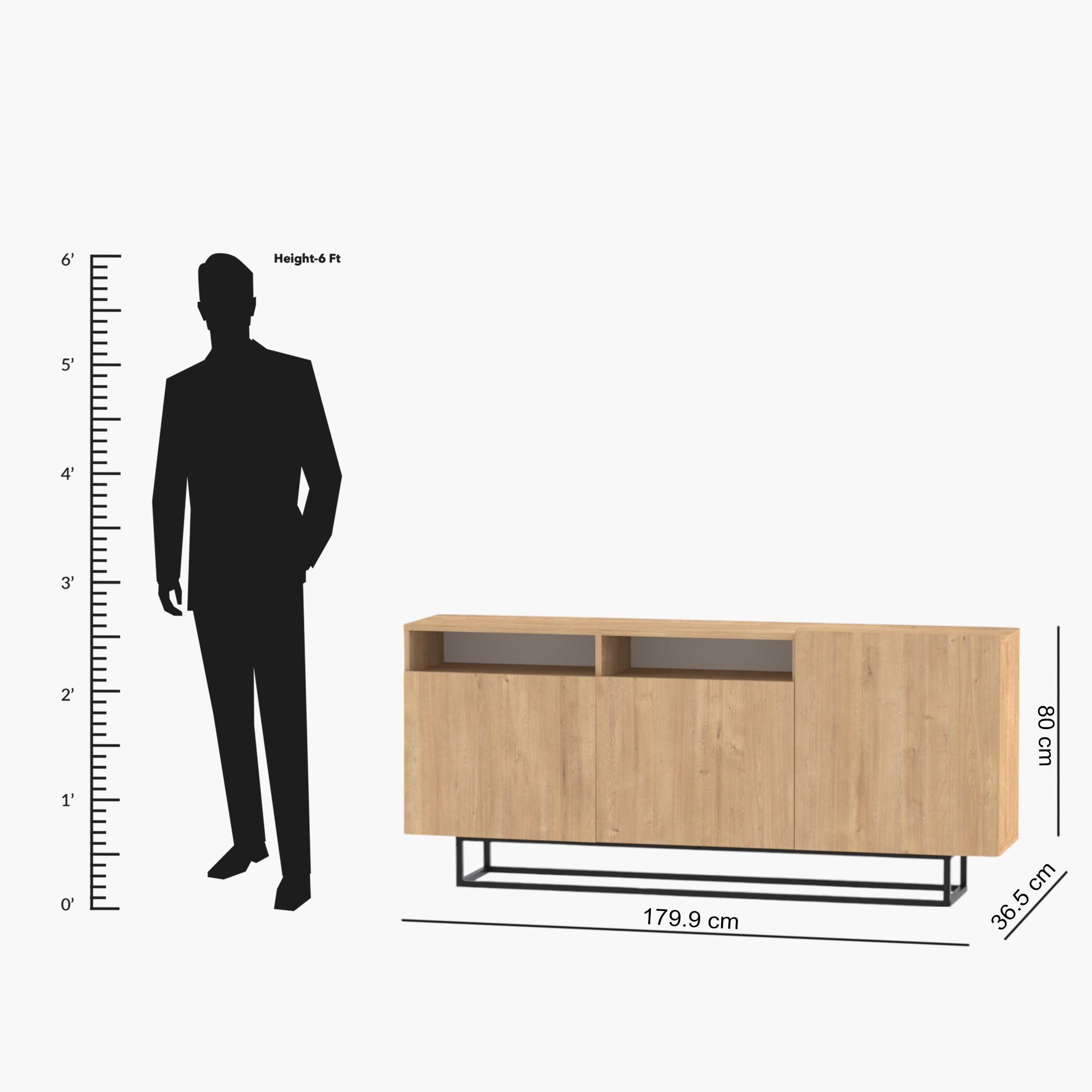 Modulix Skyla Sideboard High TV Unit For TVs up to 75 inches-hbxlivingroom-mediaunitsandstorage-tvunits-image-7