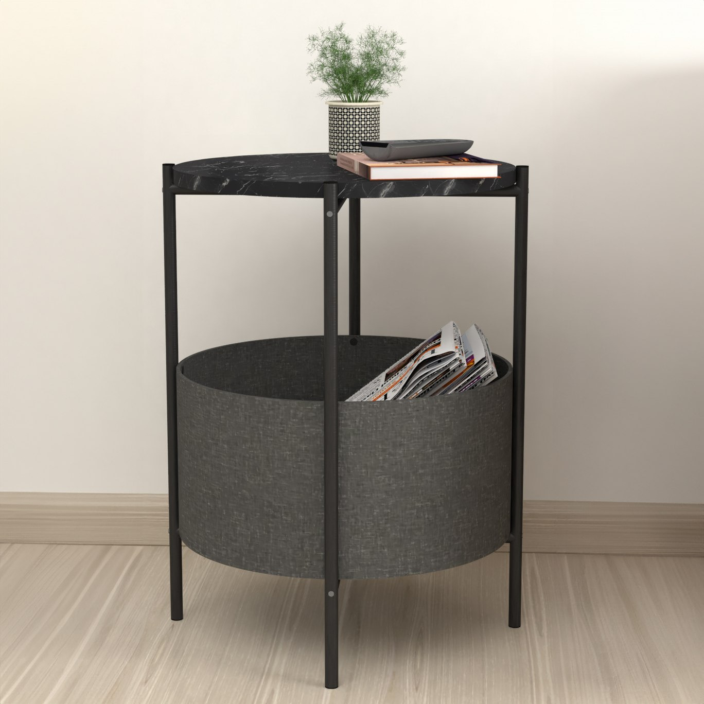 طاولة جانبية مستديرة مع سطح قابل للفصل وشنطة من مودوليكس أسما-hbxfurniture-livingroom-endtables-image-3