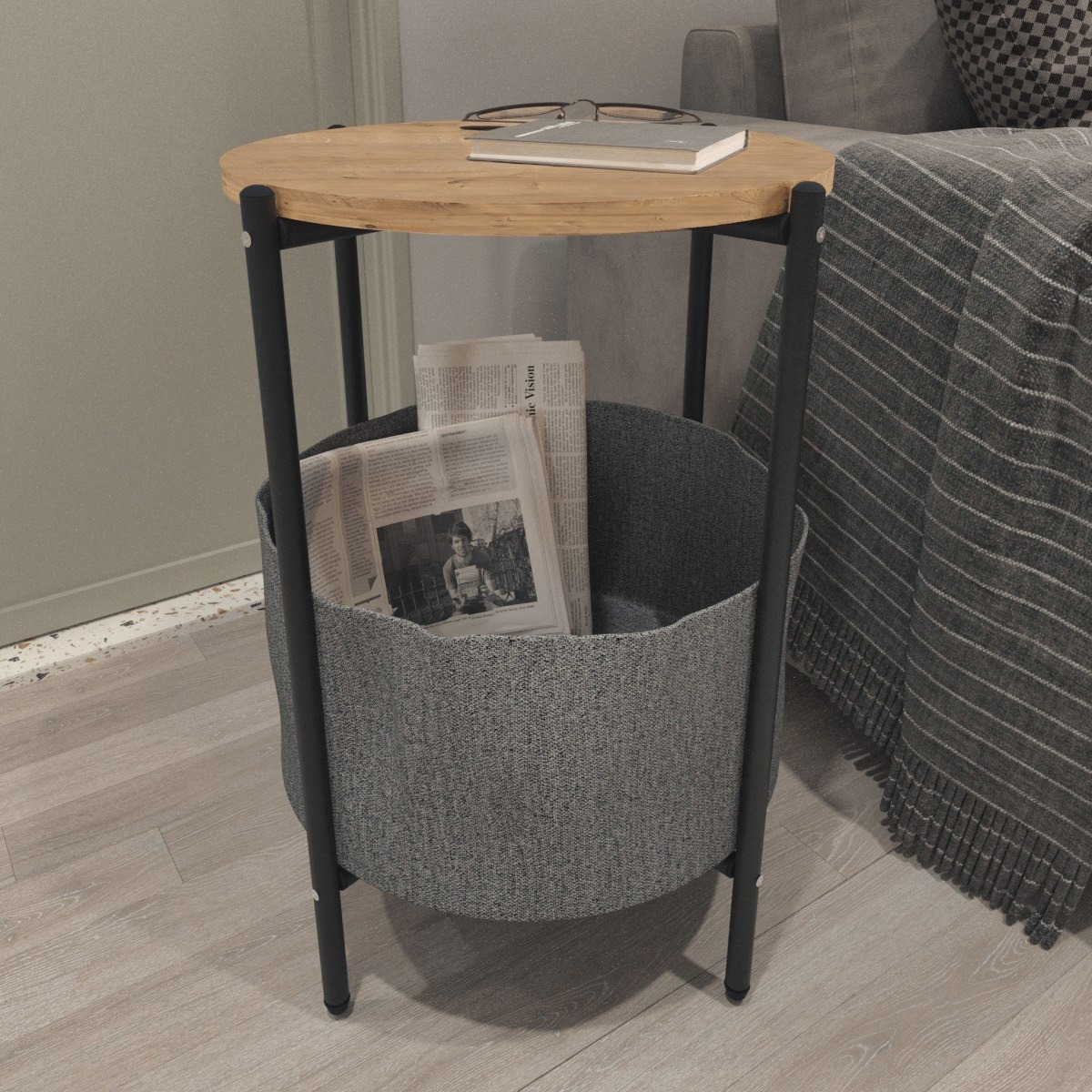 Modulix Asma Round End Table with Detachable Table Top and Bag-hbxlivingroom-tablesandstands-endtables-image-4