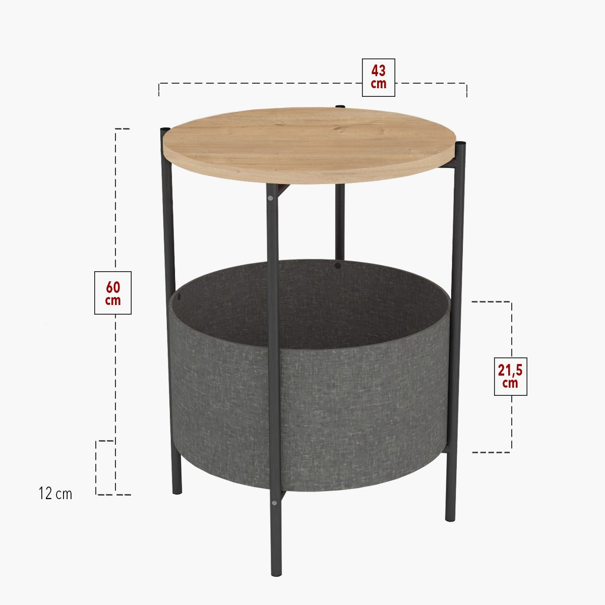 Modulix Asma Round End Table with Detachable Table Top and Bag-hbxlivingroom-tablesandstands-endtables-image-6