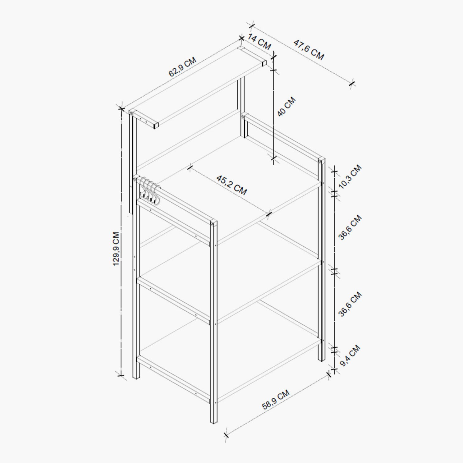 حامل للمطبخ بـ3 رفوف غوت من مودوليكس فارجو-hbxdecorandfurnishings-bathroomaccessories-bathroomstorage-image-6