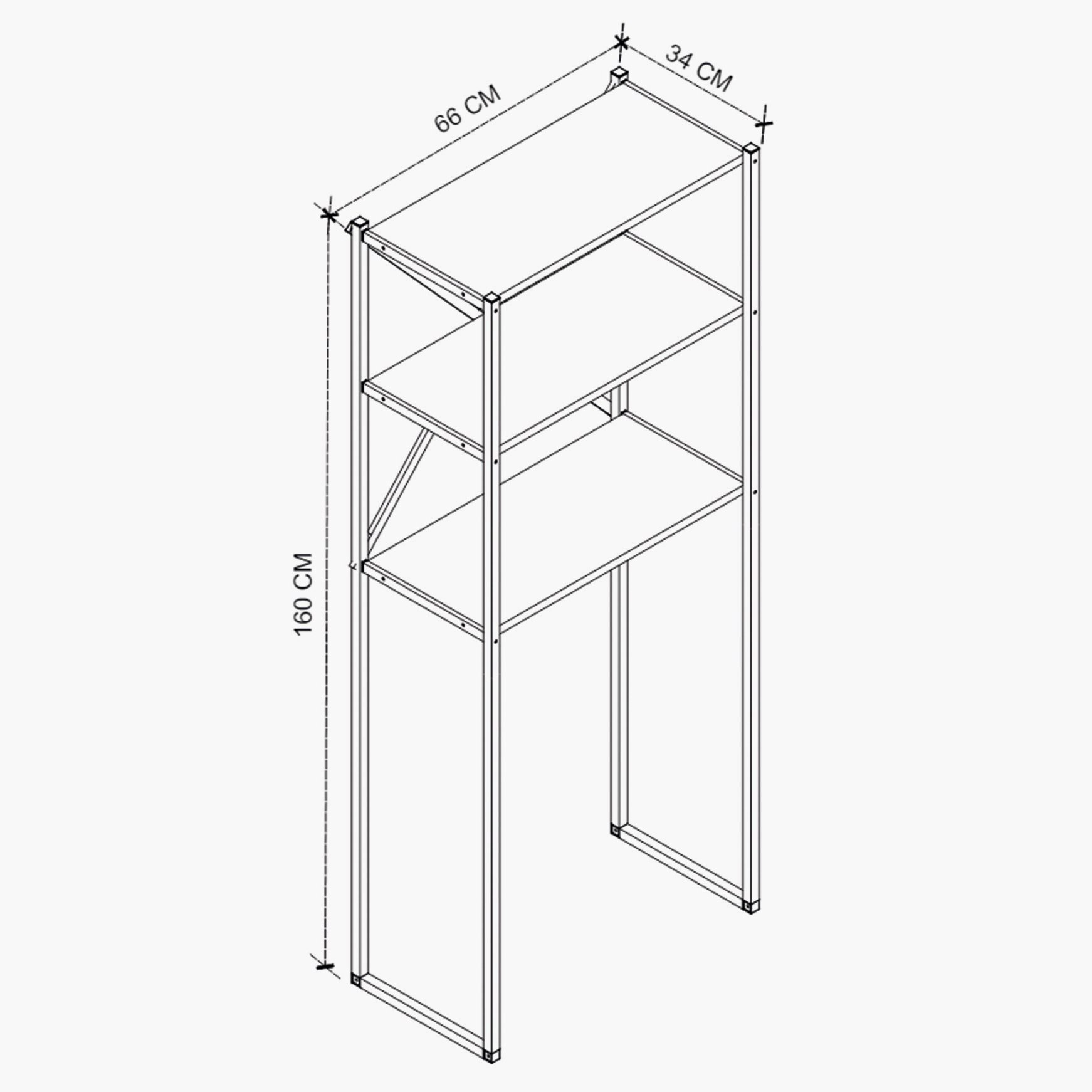 منظم 3 طوابق غوت للحمّام من مودوليكس فارجو-hbxdecorandfurnishings-bathroomaccessories-bathroomstorage-image-3