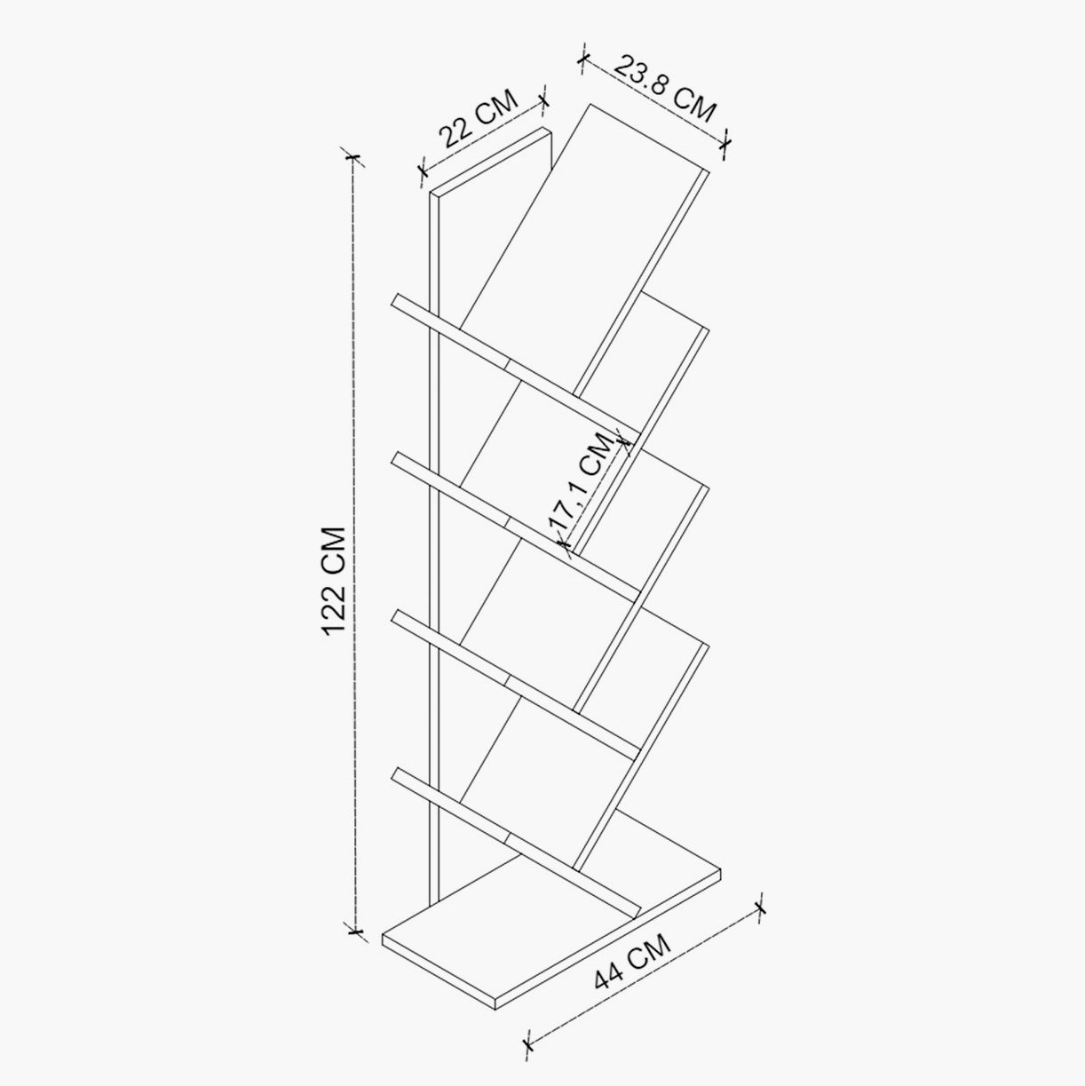 خزانة كتب تصميم شجرة 8 مستويات من مودوليكس فارجو-hbxfurniture-office-bookcases-image-7