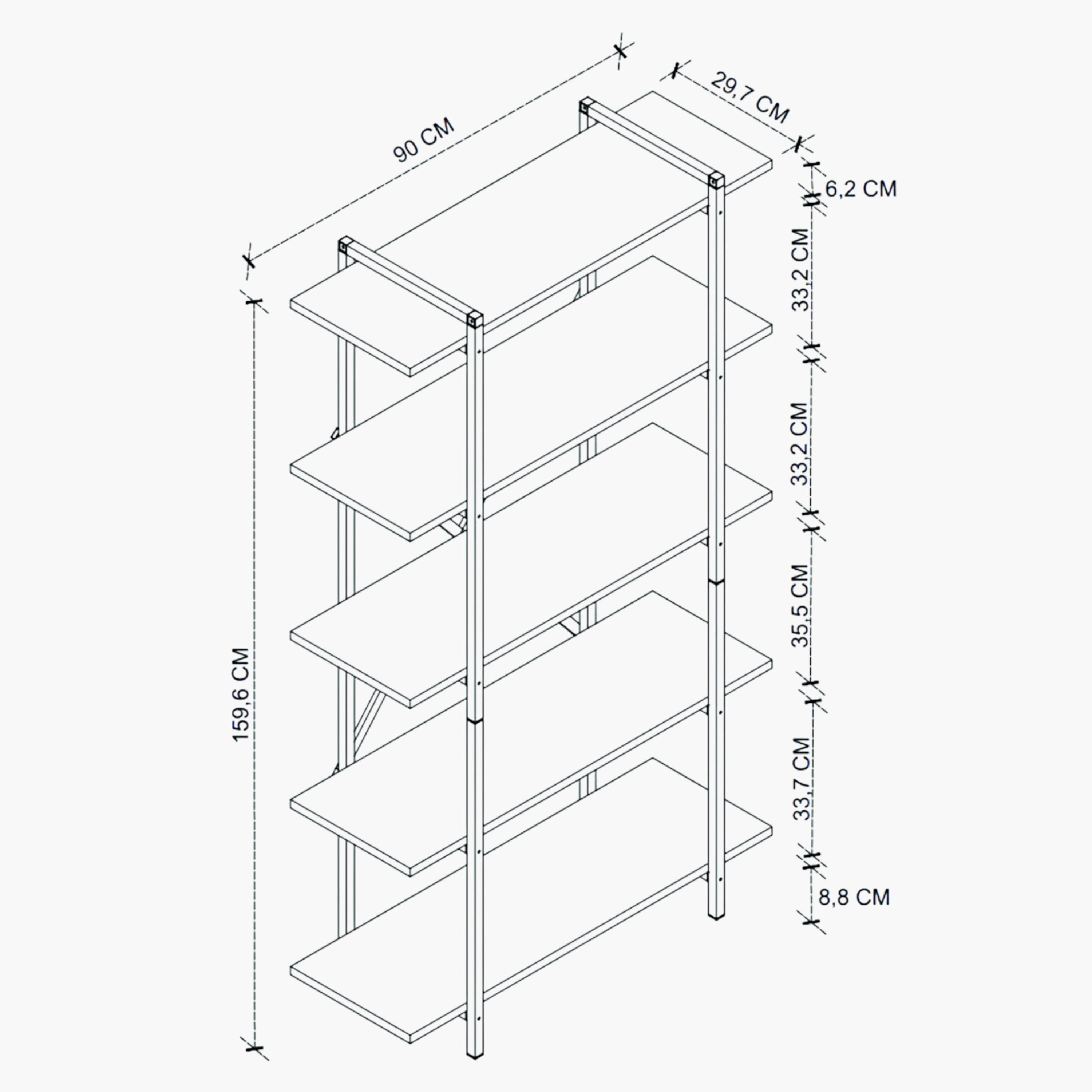 رف كتب 5 طوابق غوت من مودوليكس فارجو-hbxfurniture-office-bookcases-image-6