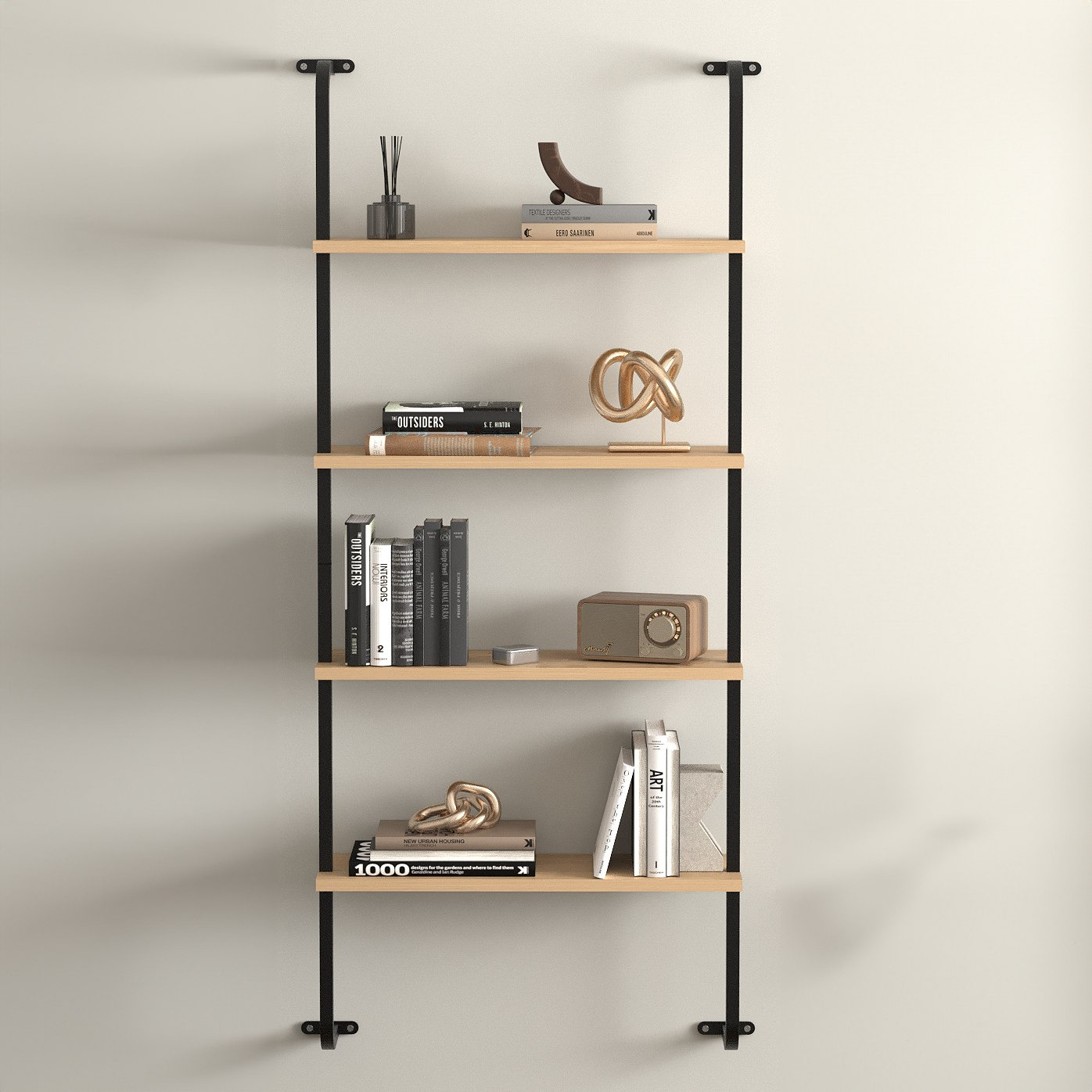 Modulix Fargo Jude 4-Tier Wall Mounted Bookshelf-hbxfurniture-office-bookcases-image-3