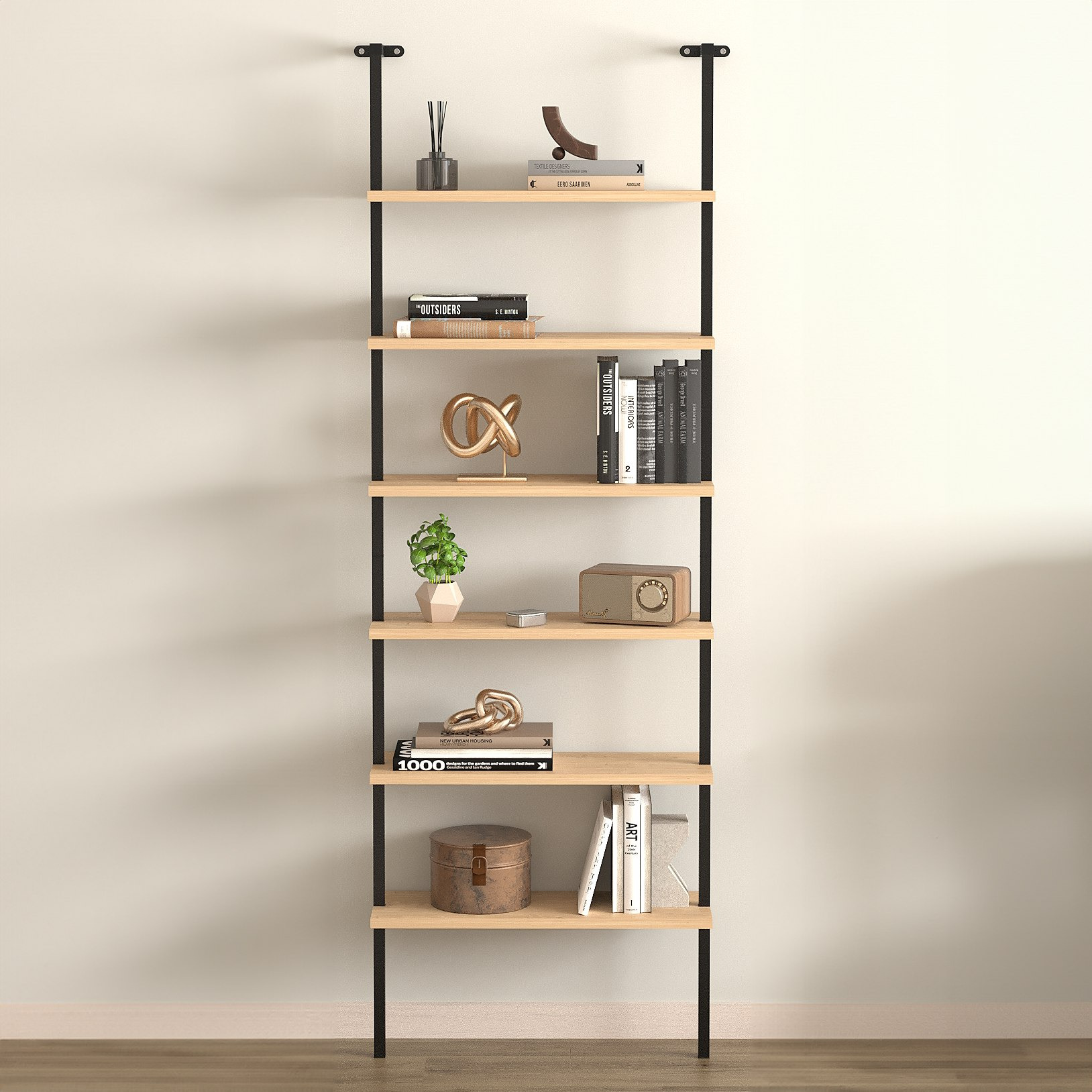 رف كتب 6 طوابق غوت يثبّت على الحائط من مودوليكس فارجو-hbxfurniture-office-bookcases-image-2
