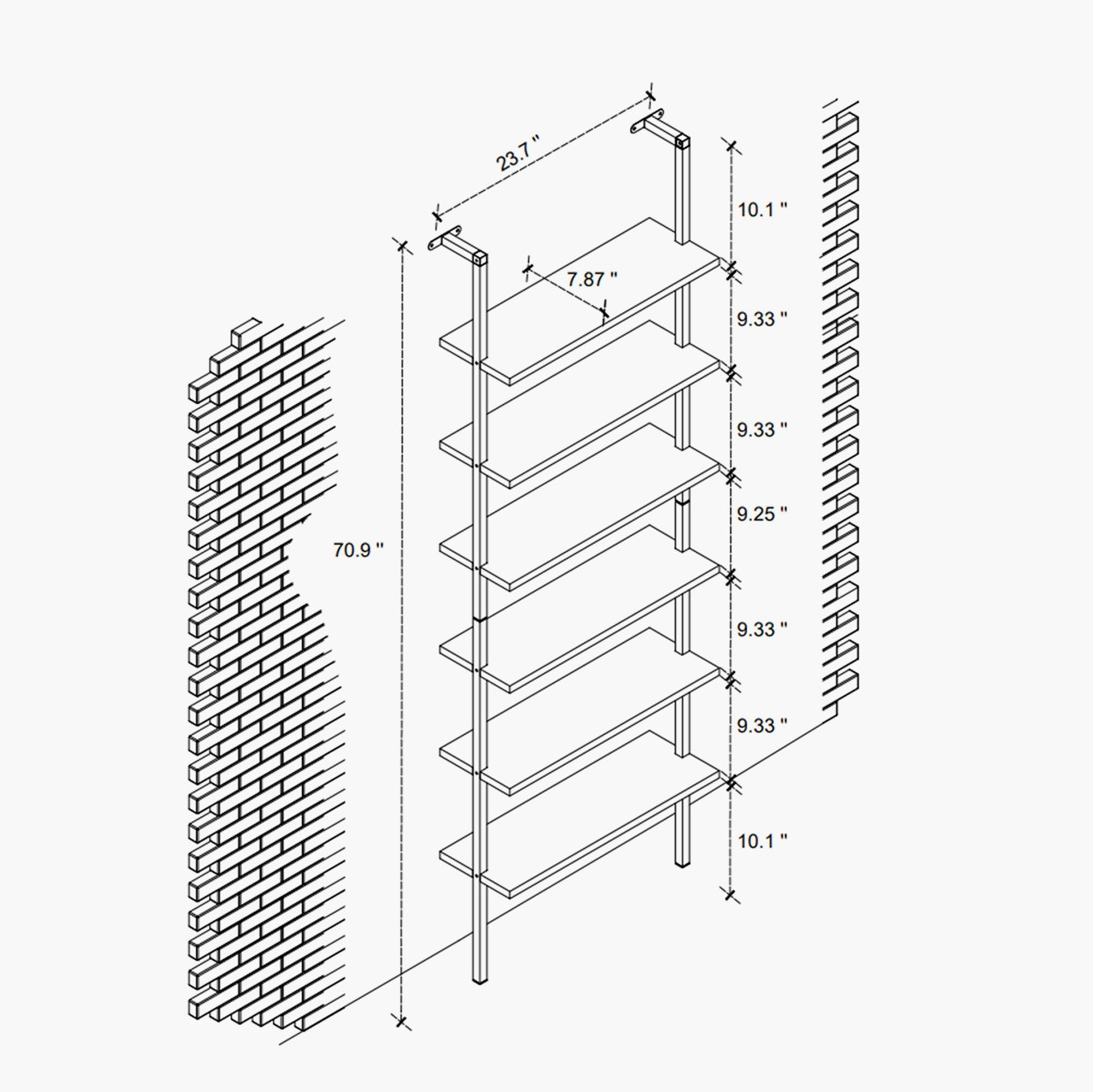 رف كتب 6 طوابق غوت يثبّت على الحائط من مودوليكس فارجو-hbxfurniture-office-bookcases-image-6