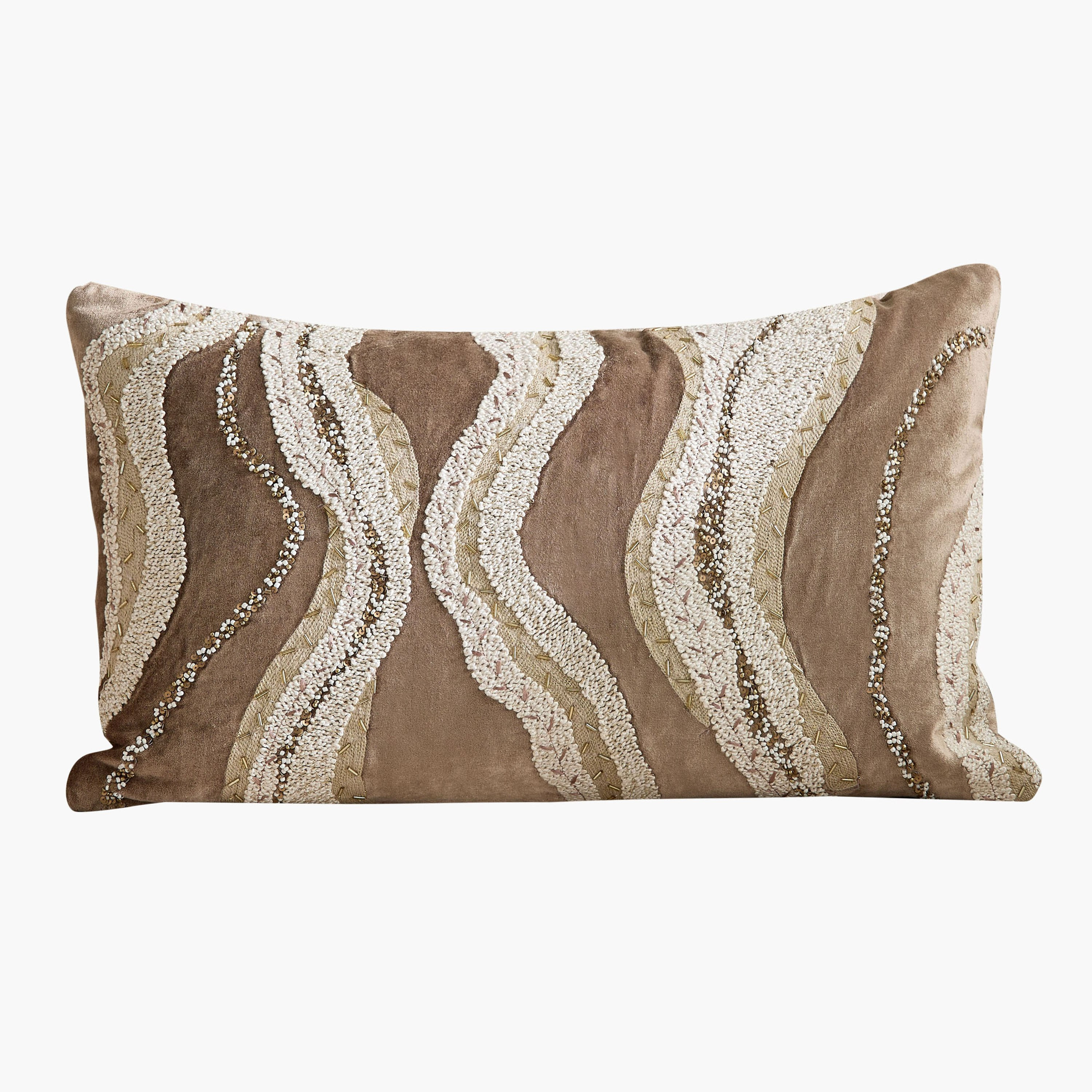 Beaudra Flow Beaded Filled Cushion - 35x60 cm-hbxhomeware-hbxbedroom-image-6