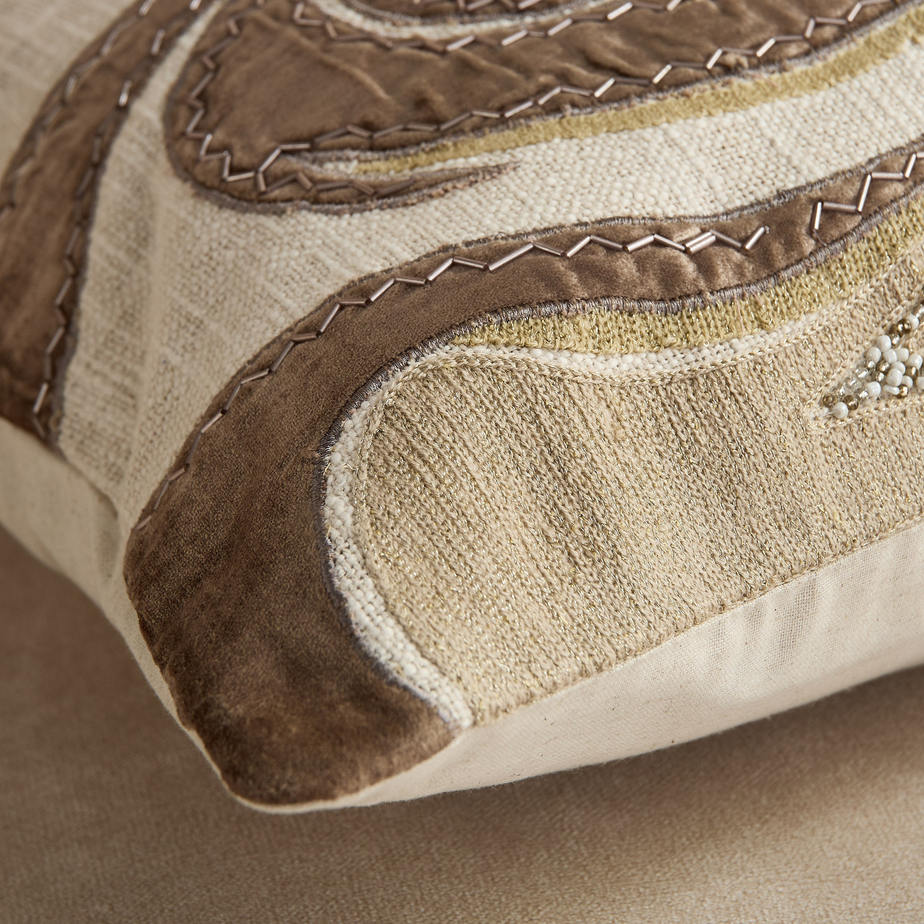 Beaudra Marble Beaded Filled Cushion - 50x50 cm-hbxhomeware-hbxbedroom-image-3