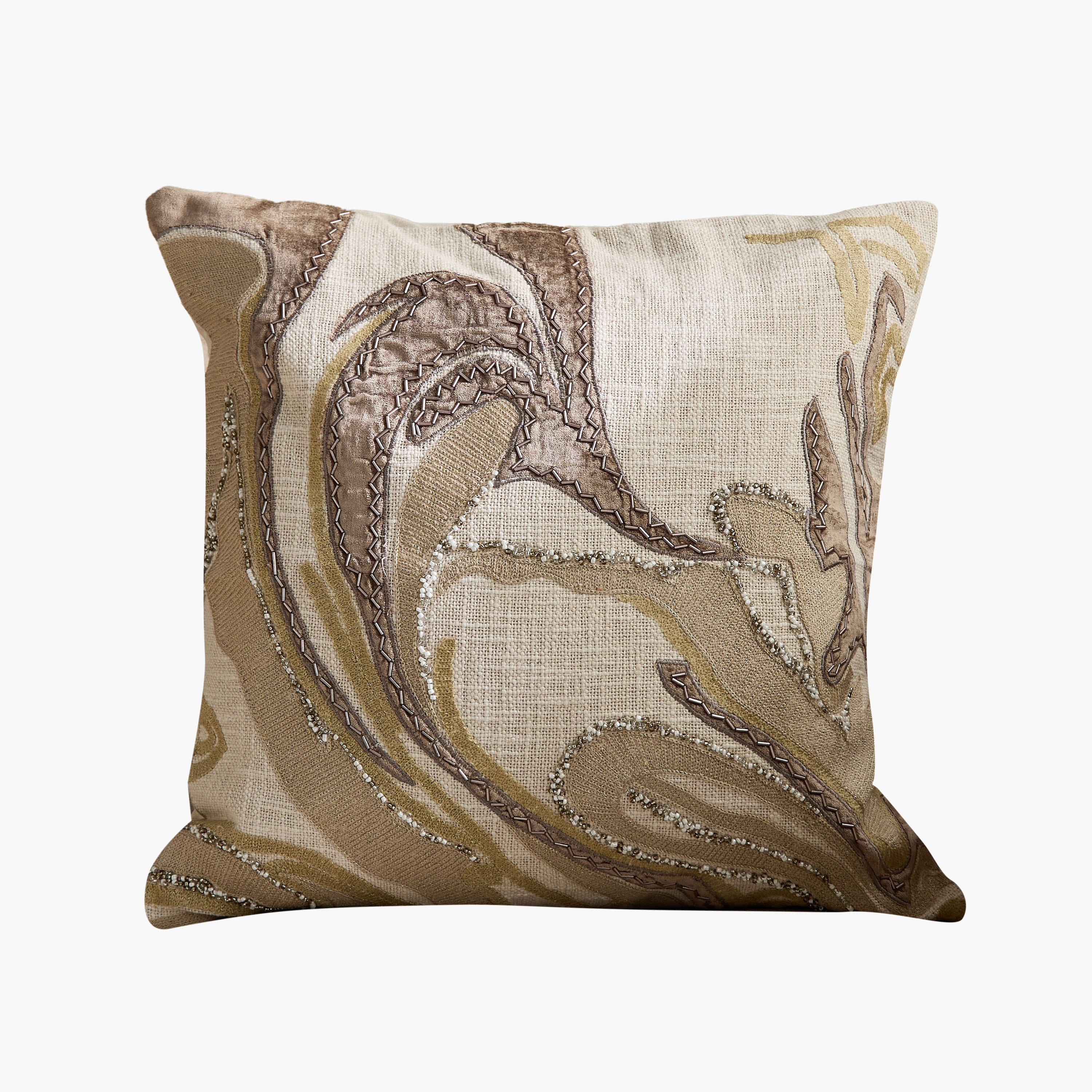 Beaudra Marble Beaded Filled Cushion - 50x50 cm-hbxhomeware-hbxbedroom-image-6