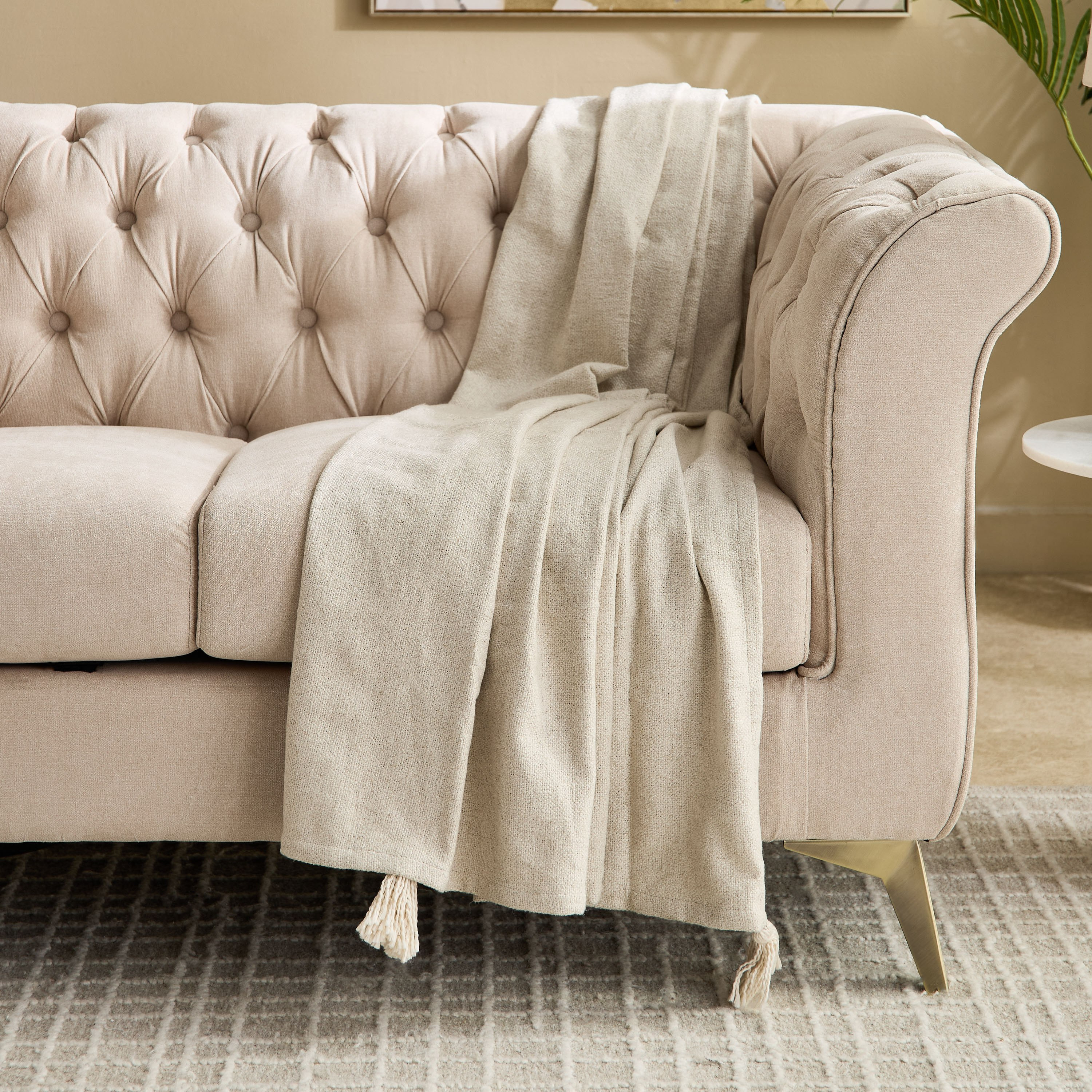 بطانية خفيفة شينيل سادة من بيدرا - 130x170 سم-hbxdecorandfurnishings-bedding-throws-image-1