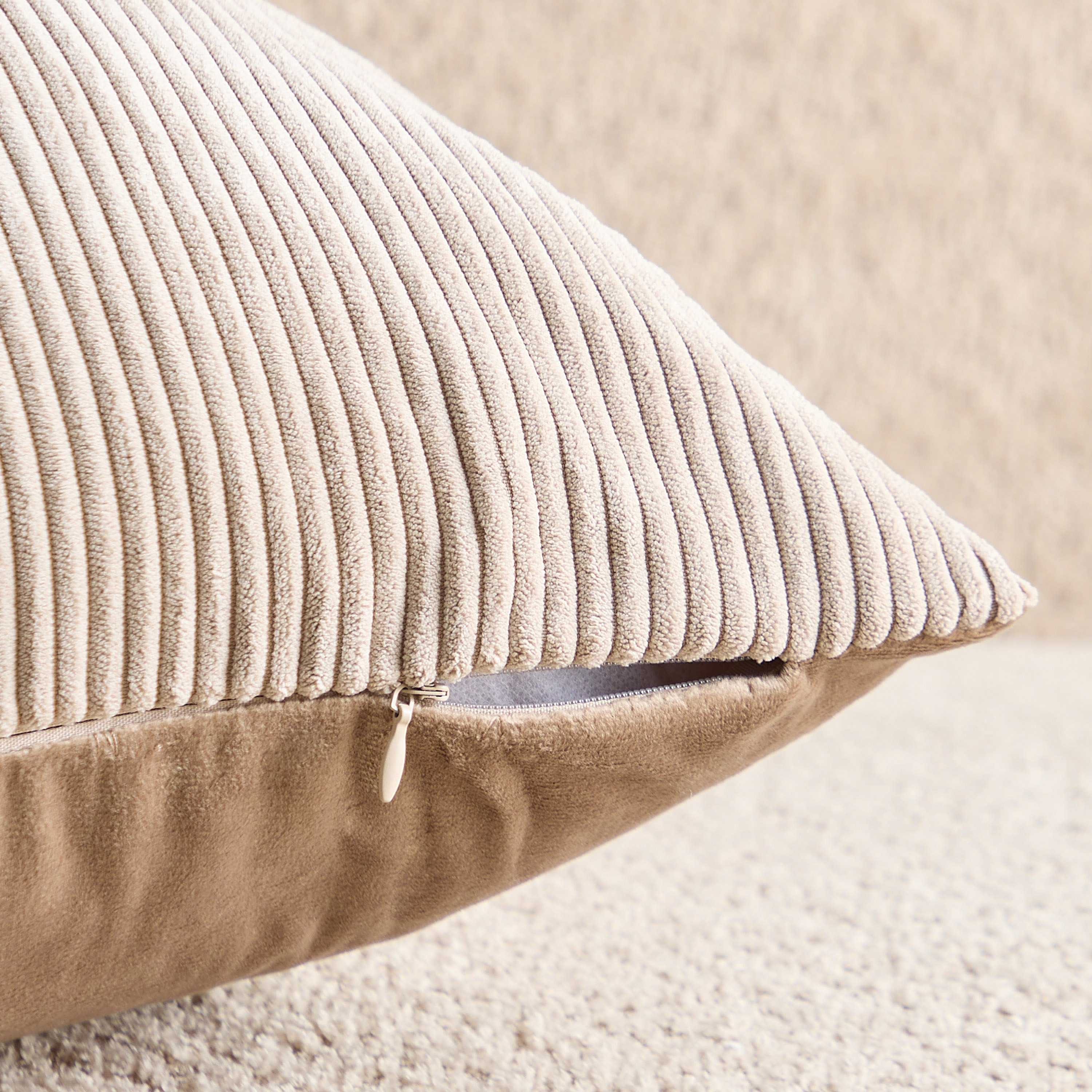 VelvetEase Corduroy Cushion Cover - 50x50 cm-hbxhomeware-hbxbedroom-image-4