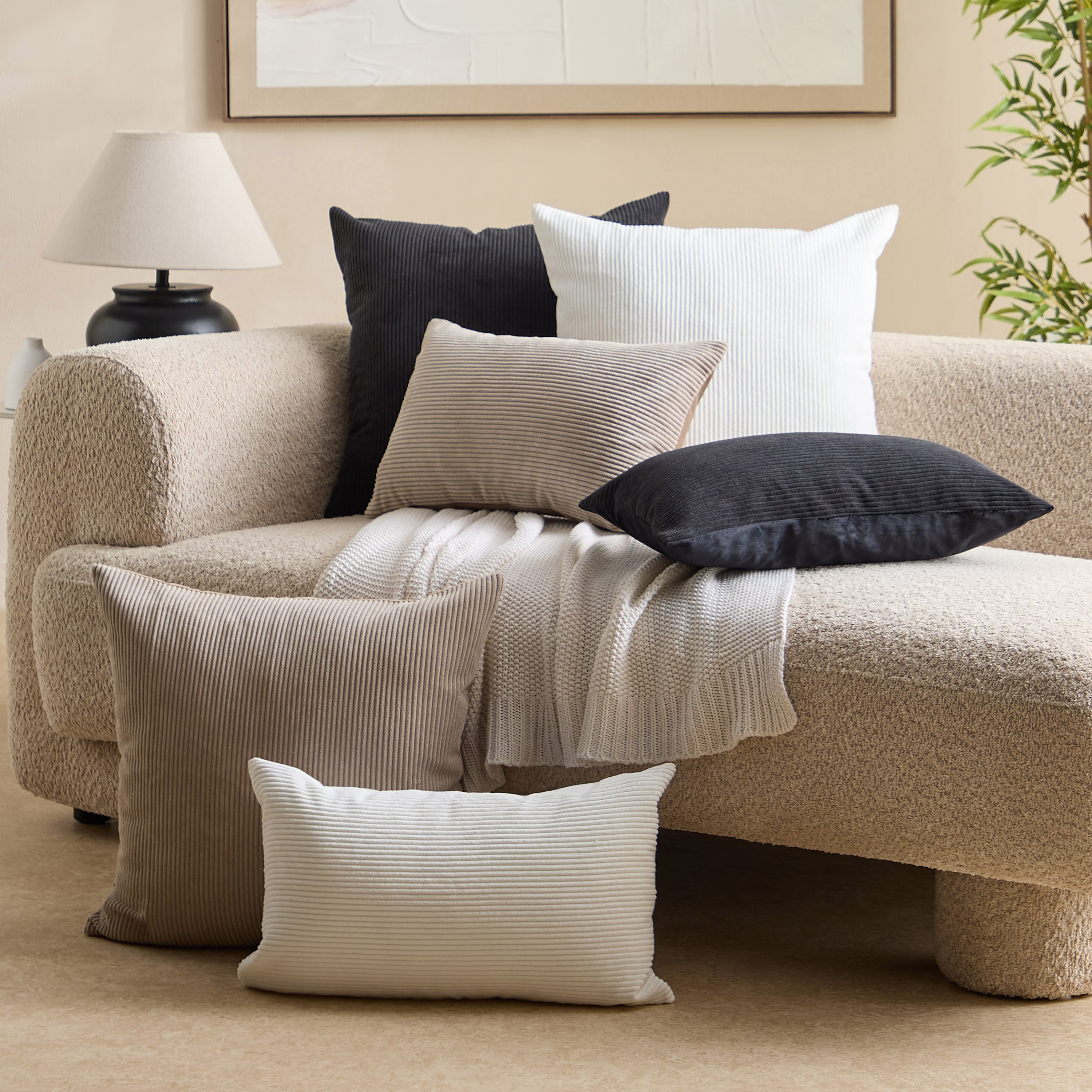 VelvetEase Corduroy Cushion Cover - 50x50 cm-hbxhomeware-hbxbedroom-image-5