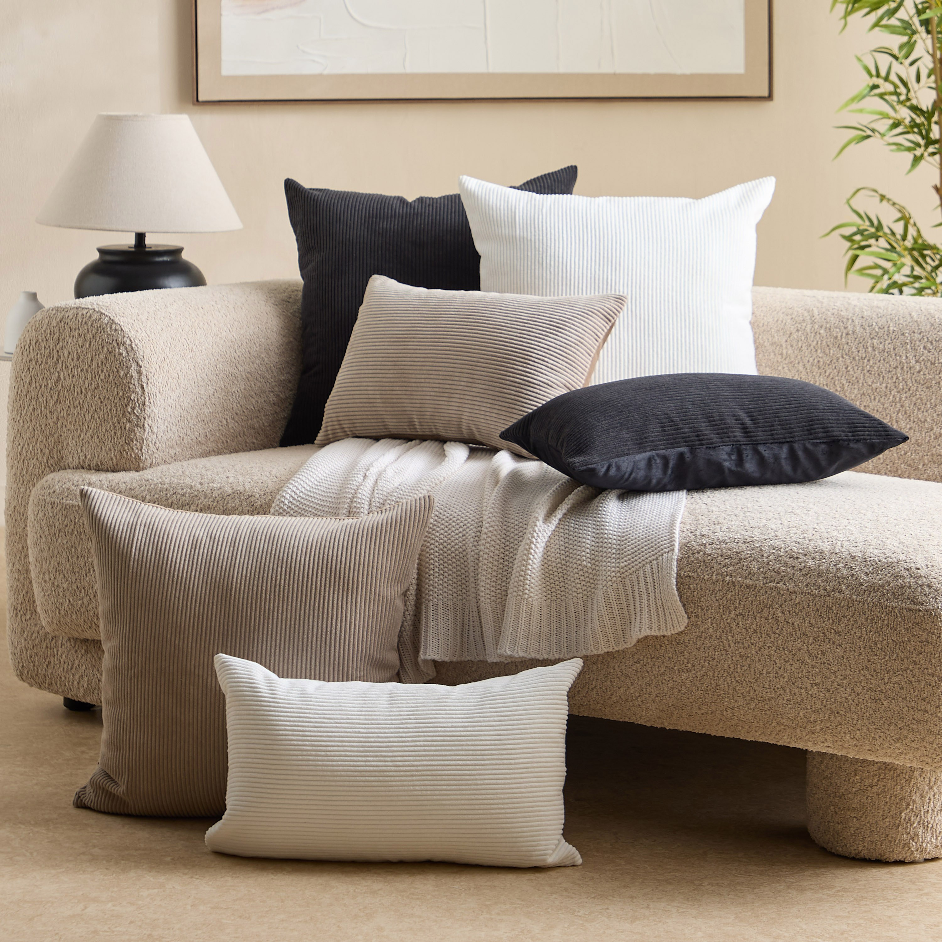 VelvetEase Corduroy Cushion Cover - 50x50 cm-hbxhomeware-hbxbedroom-image-5