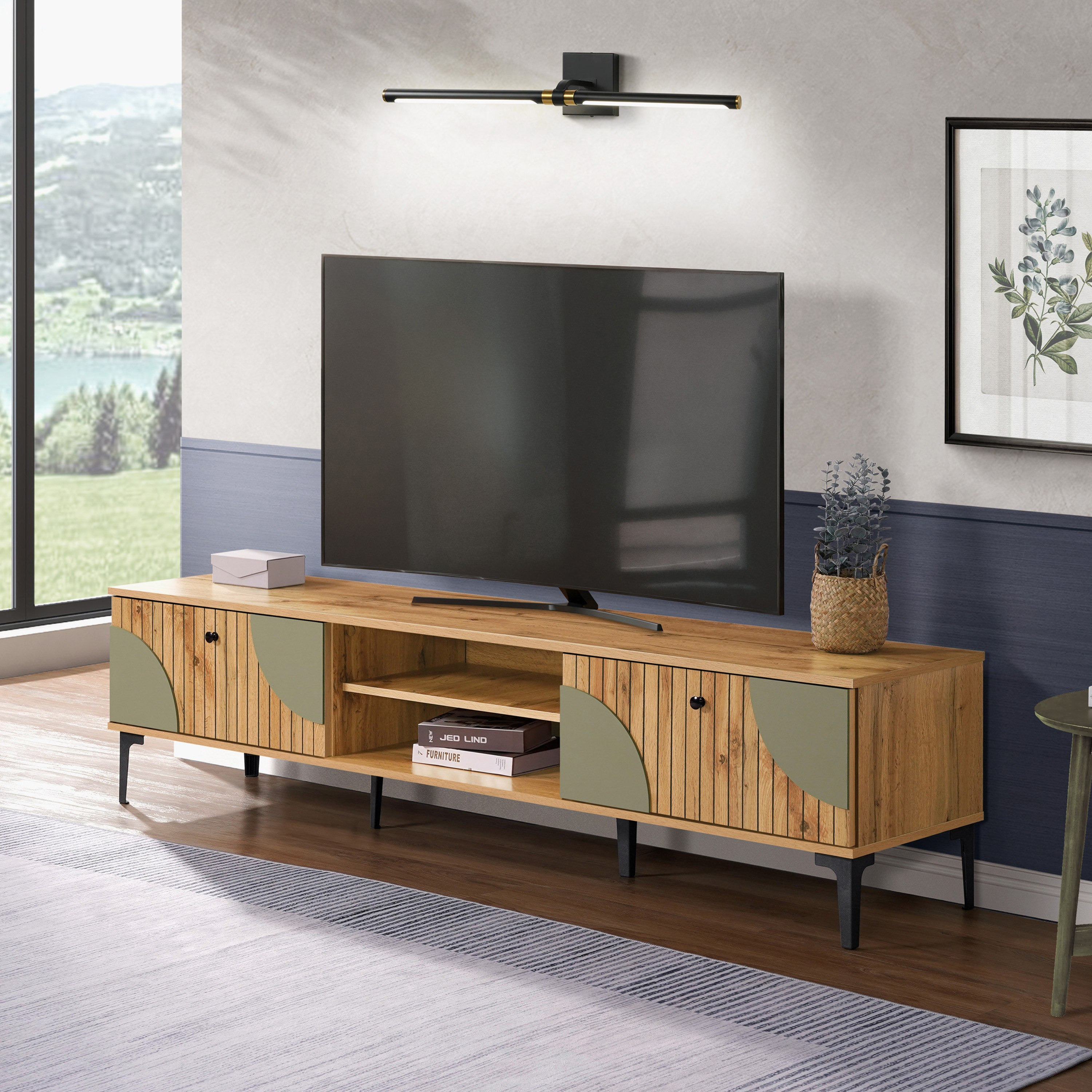 وحدة تلفزيون كبيرة 1.8 متر للأجهزة حتى 75 بوصة من فوريون-hbxlivingroom-mediaunitsandstorage-tvunits-image-1