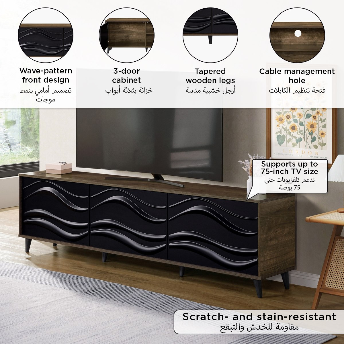 Tudor 1.8 Metre Large TV Unit for TVs up to 75 inches-hbxlivingroom-mediaunitsandstorage-tvunits-image-6