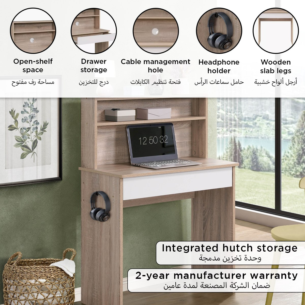 Islet Compact 1-Drawer Study Desk with Hutch-hbxfurniture-office-desks-image-6