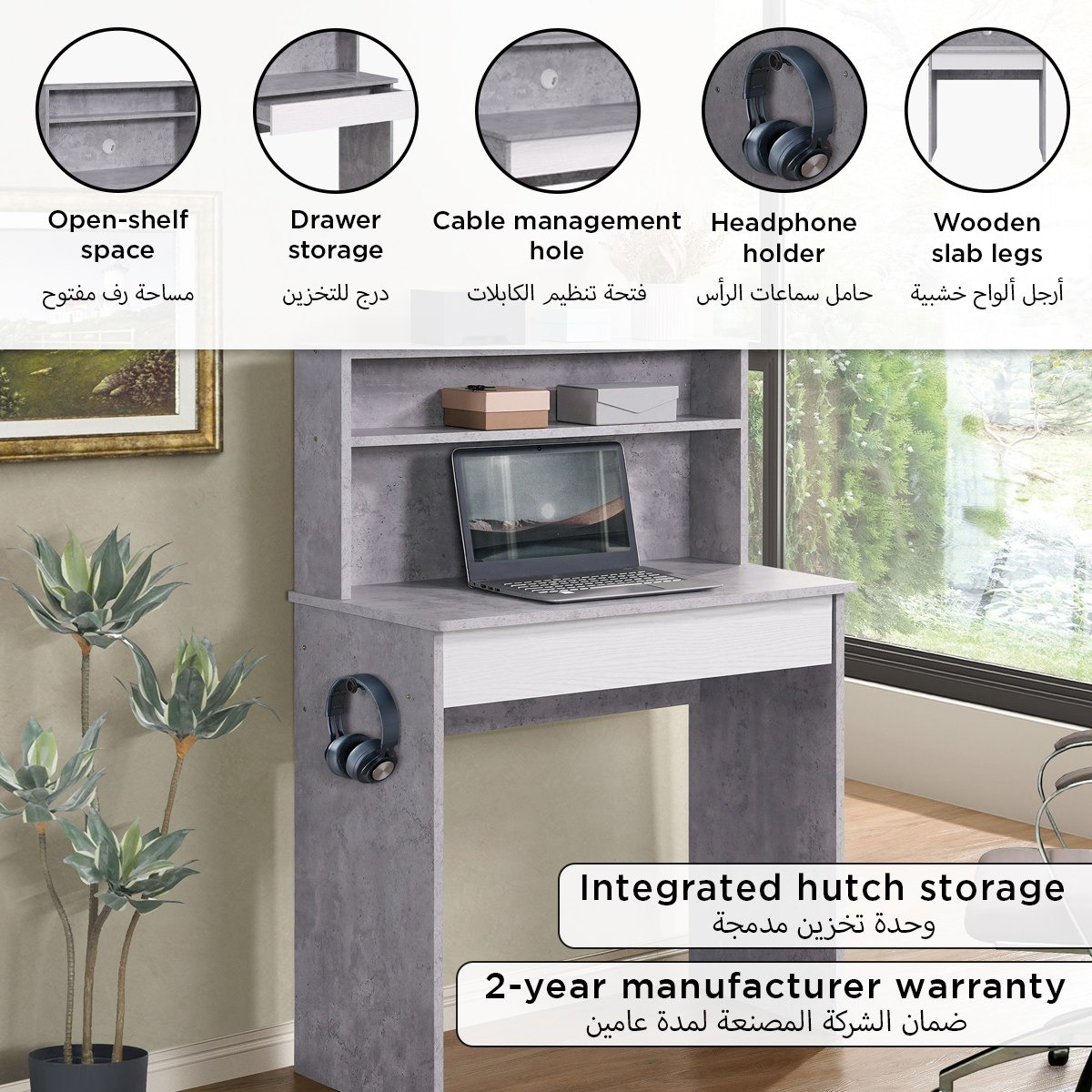 Islet Compact 1-Drawer Study Desk with Hutch-hbxfurniture-office-desks-image-6
