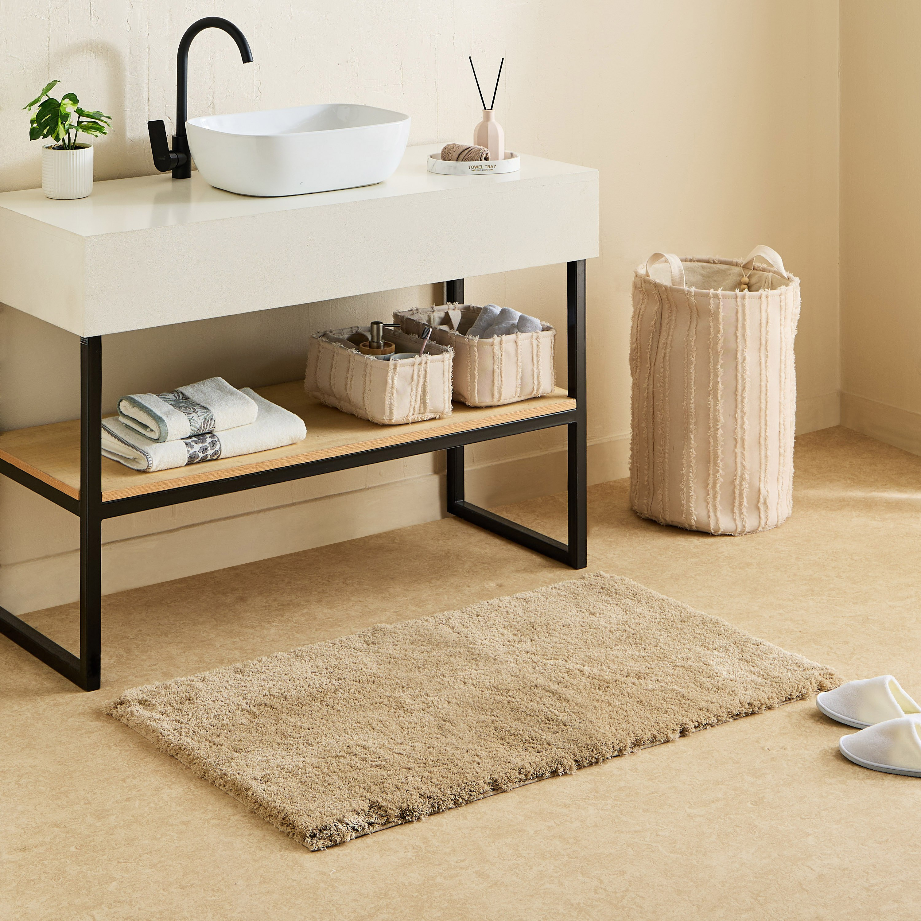 Leah Sliky Shag Plush Antiskid Bathmat - 70x120 cm-PROMO_HB_AE_B1G1_250925-image-1