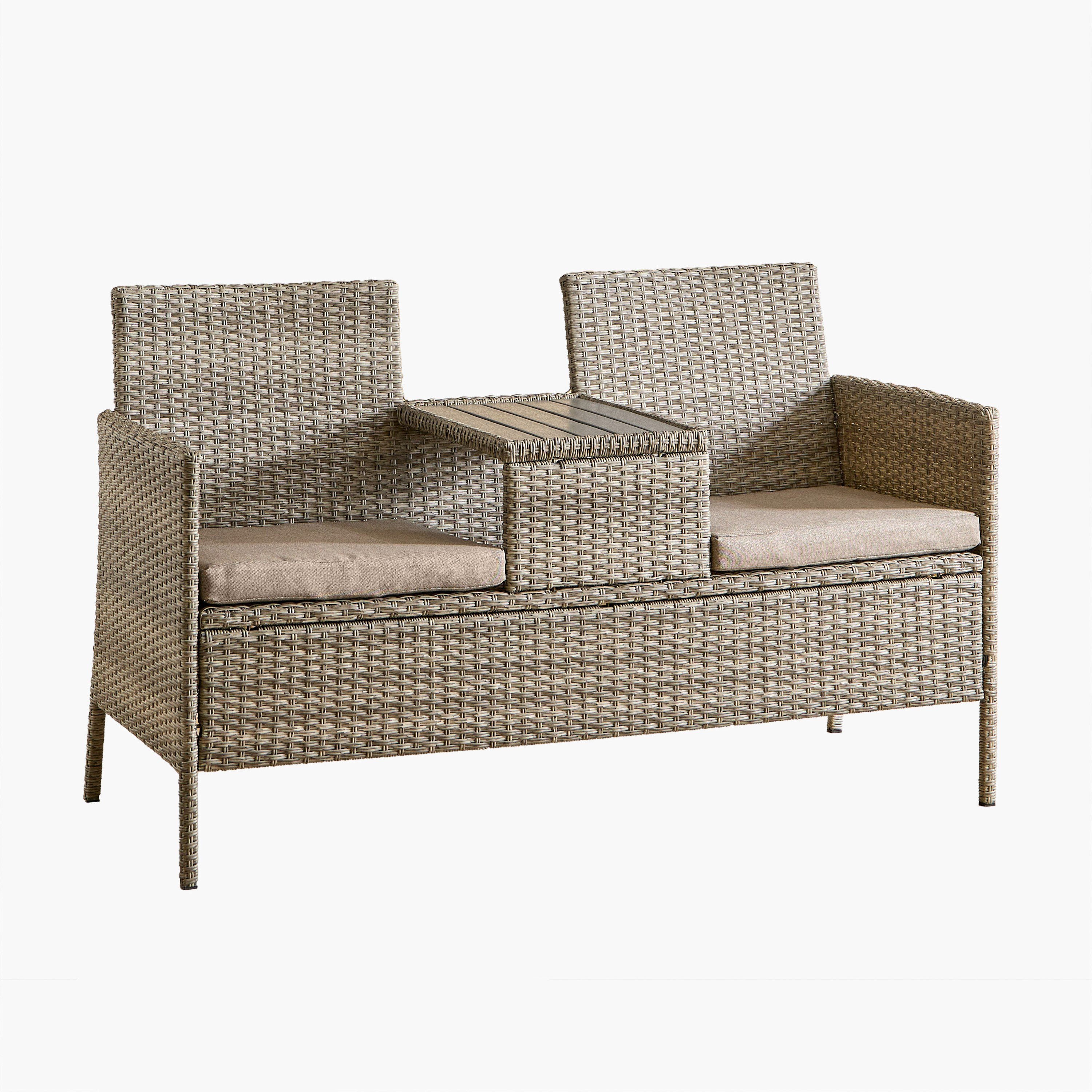 مقعد بنش خارجي بمقعدين مع طاولة مدمجة ووسائد - فيرا إنزو من موڤو-hbxfurniture-livingroom-teatablesets-image-8