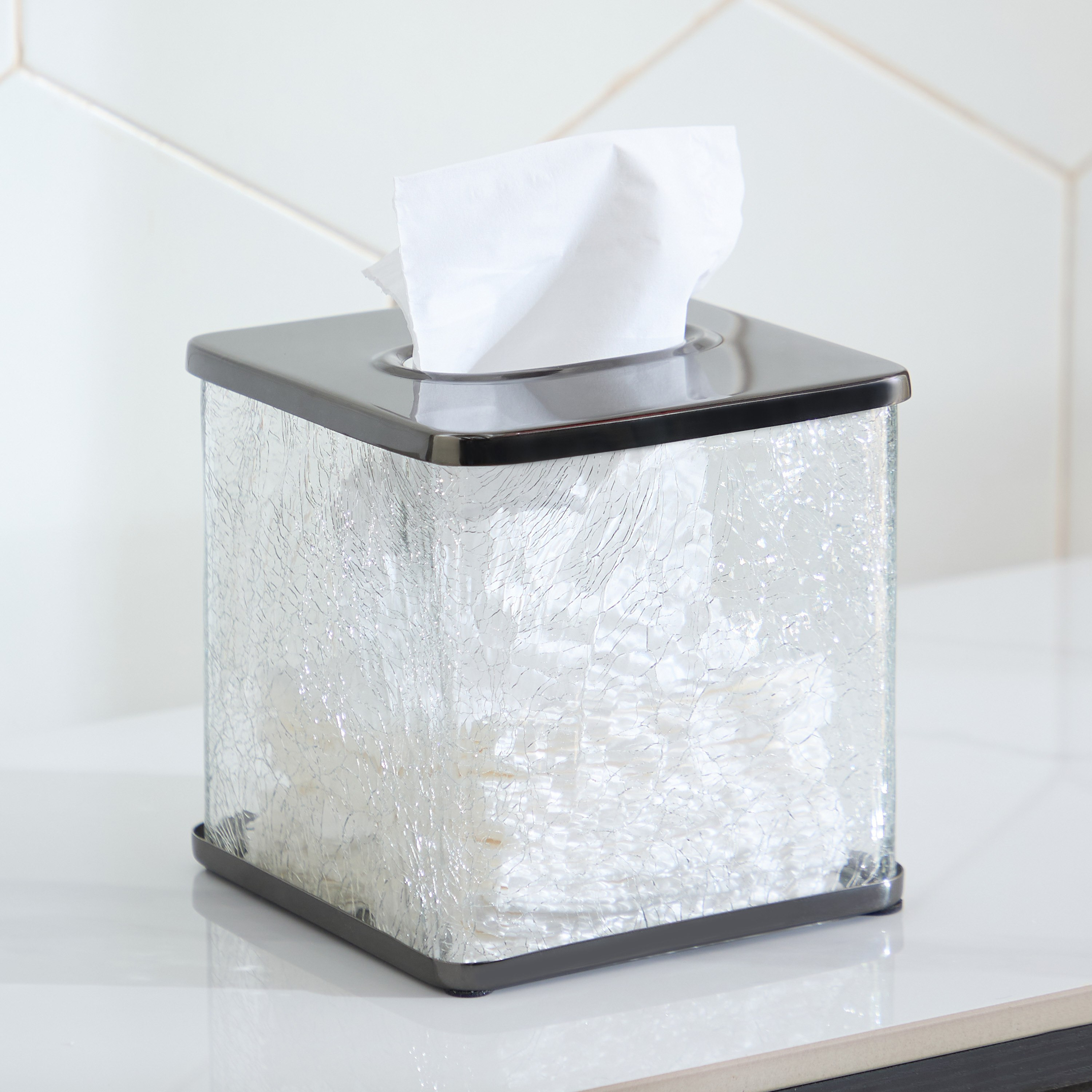 Cristal Glass Tissue Box Holder-hbxhomeware-bathandlaundry-tissueboxesandcottonjars-image-1