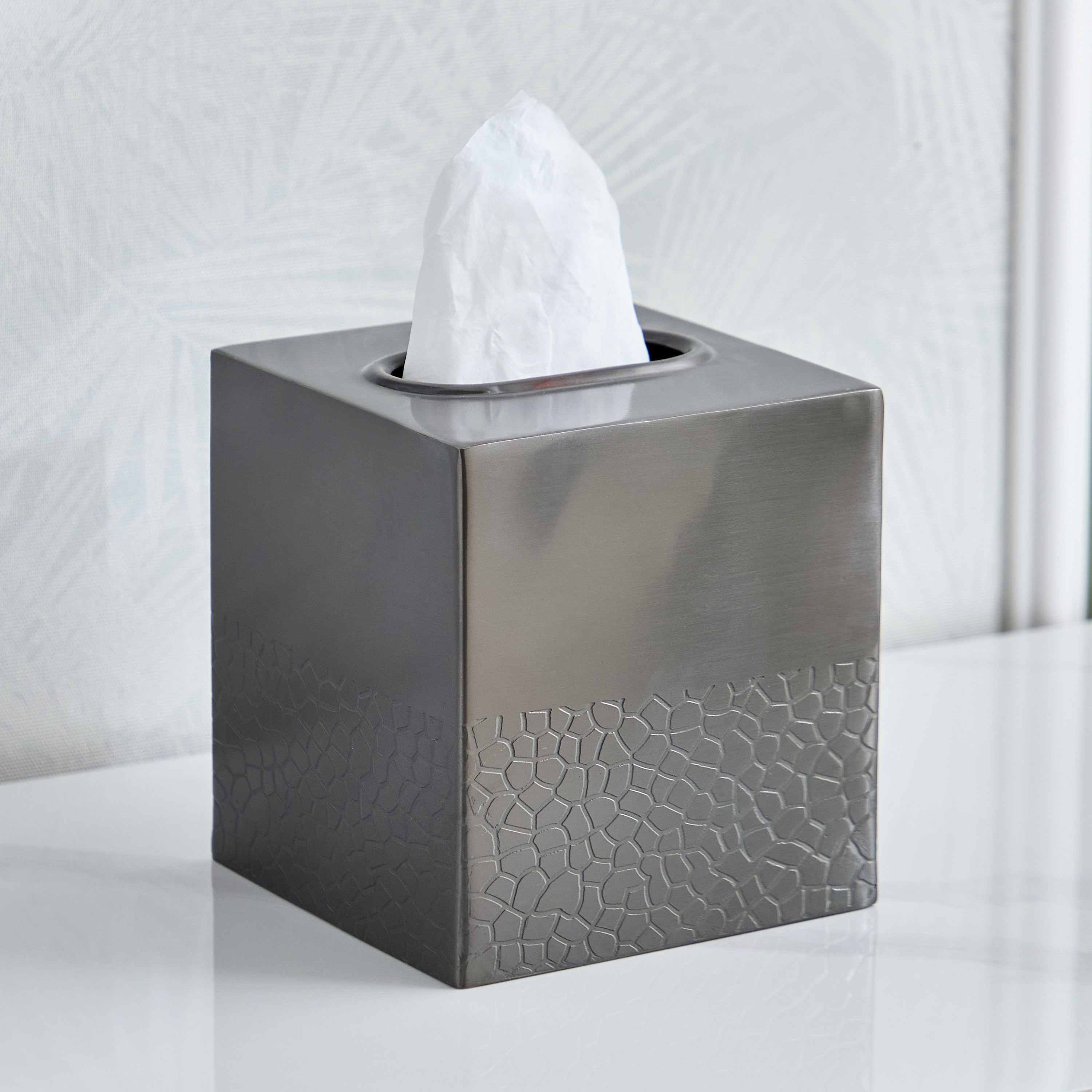 Elton Stainless Steel Tissue Box Holder-hbxhomeware-bathandlaundry-tissueboxesandcottonjars-image-1