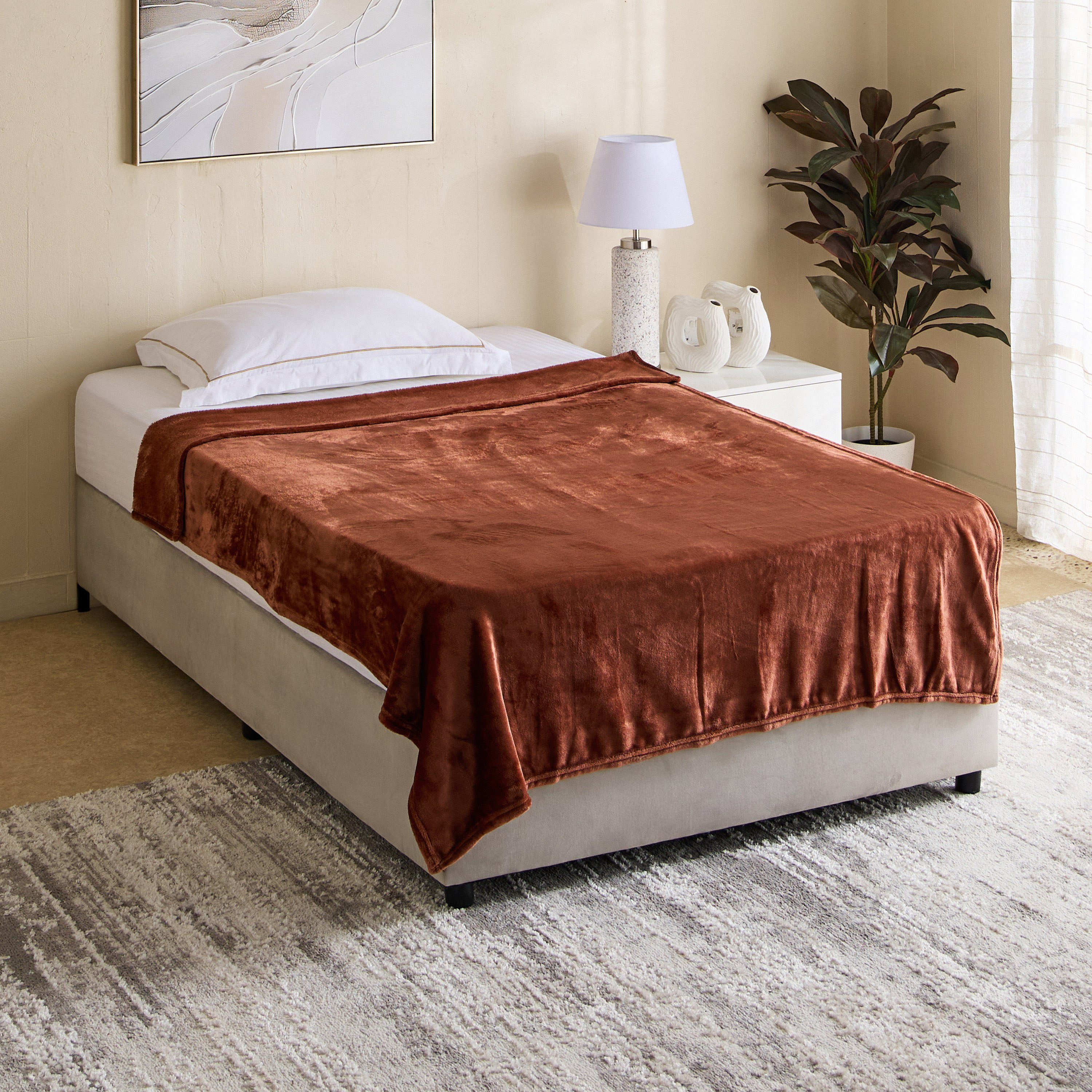 Nova Solid Flannel Twin Blanket - 140x200 cm-hbxhomeware-hbxbedroom-image-6