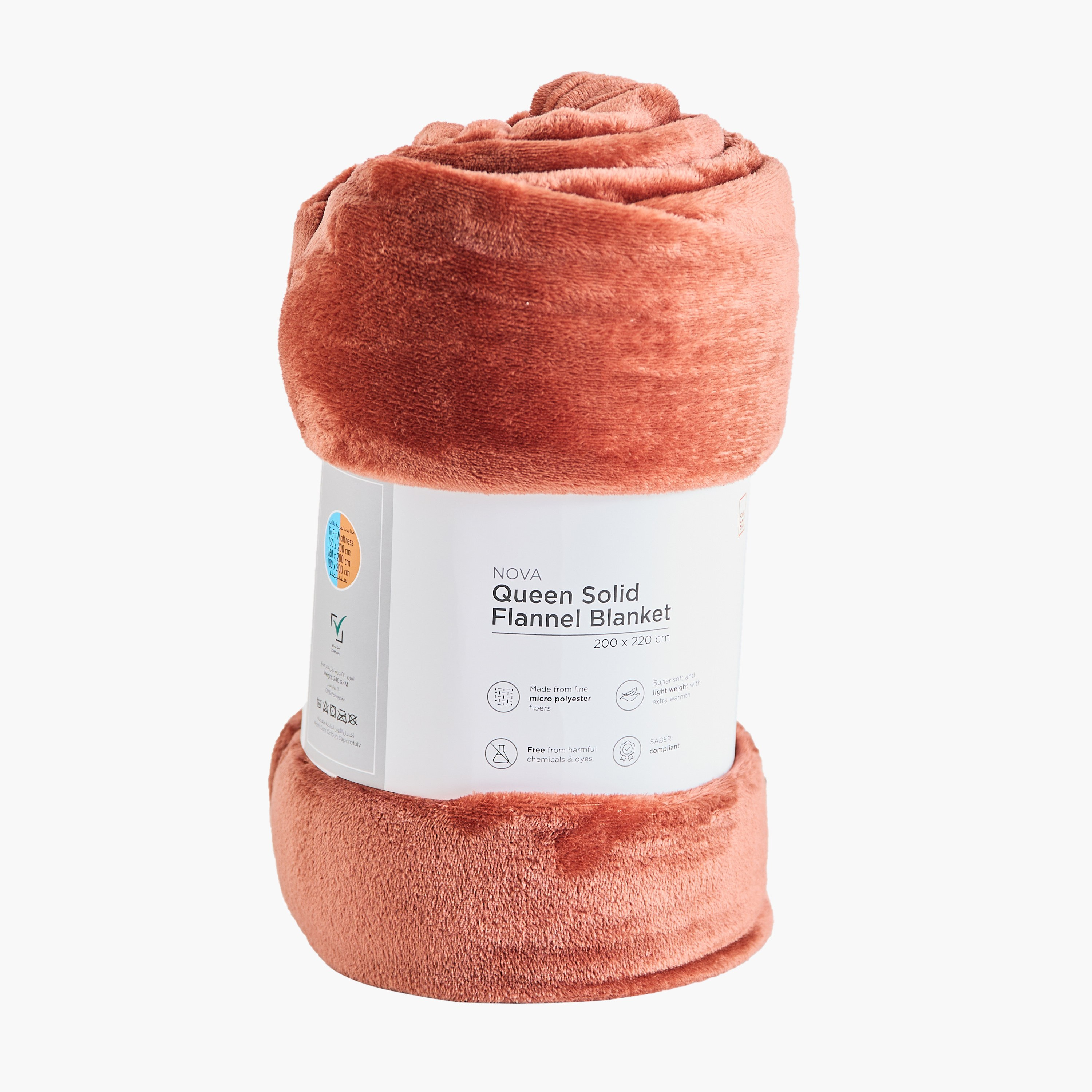 Nova Solid Flannel Queen Blanket - 200x220 cm-hbxhomeware-hbxbedroom-image-7