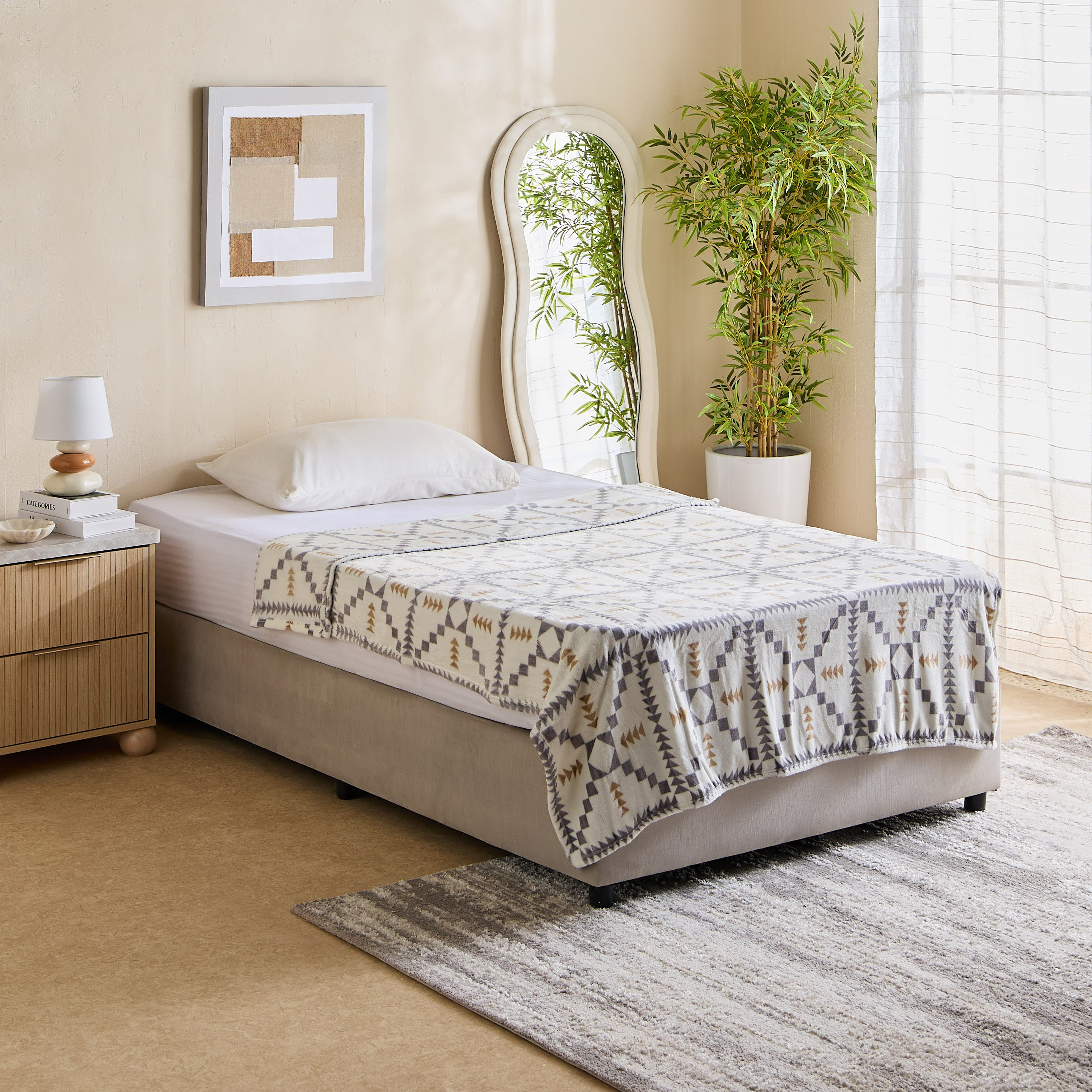 Matrix Sanok Printed Flannel Twin Blanket - 140x200 cm-hbxhomeware-hbxbedroom-image-6