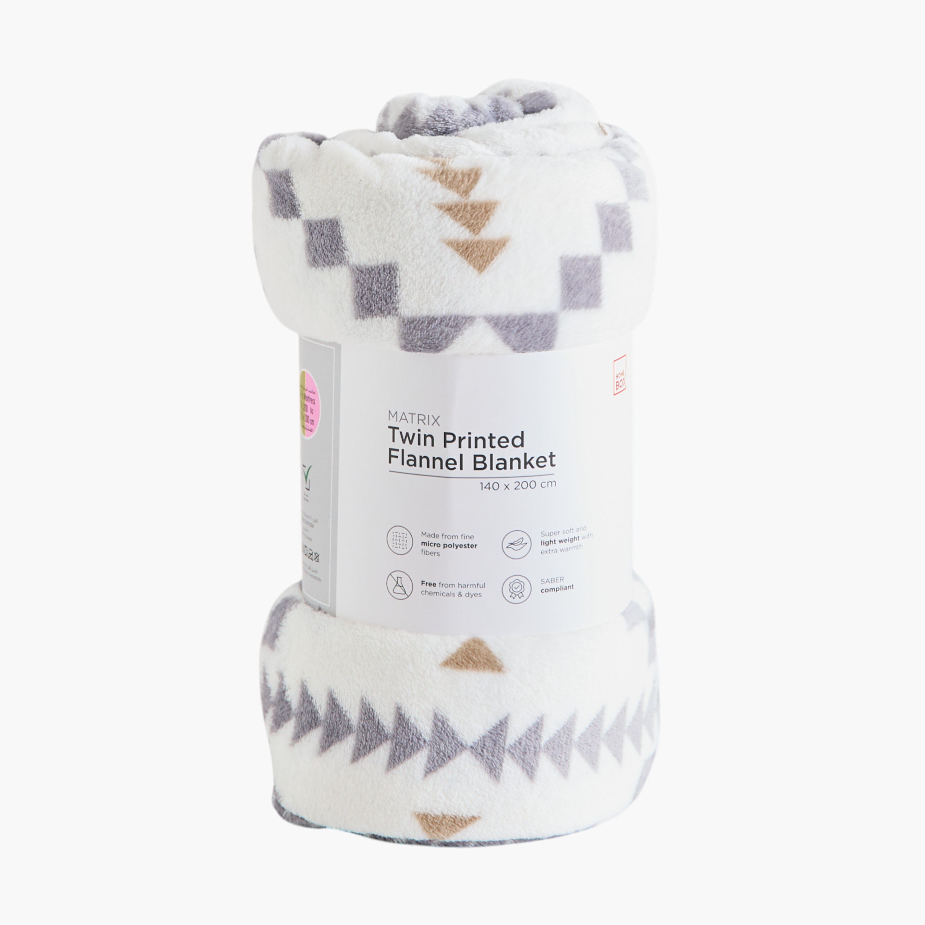 Matrix Sanok Printed Flannel Twin Blanket - 140x200 cm-hbxhomeware-hbxbedroom-image-7