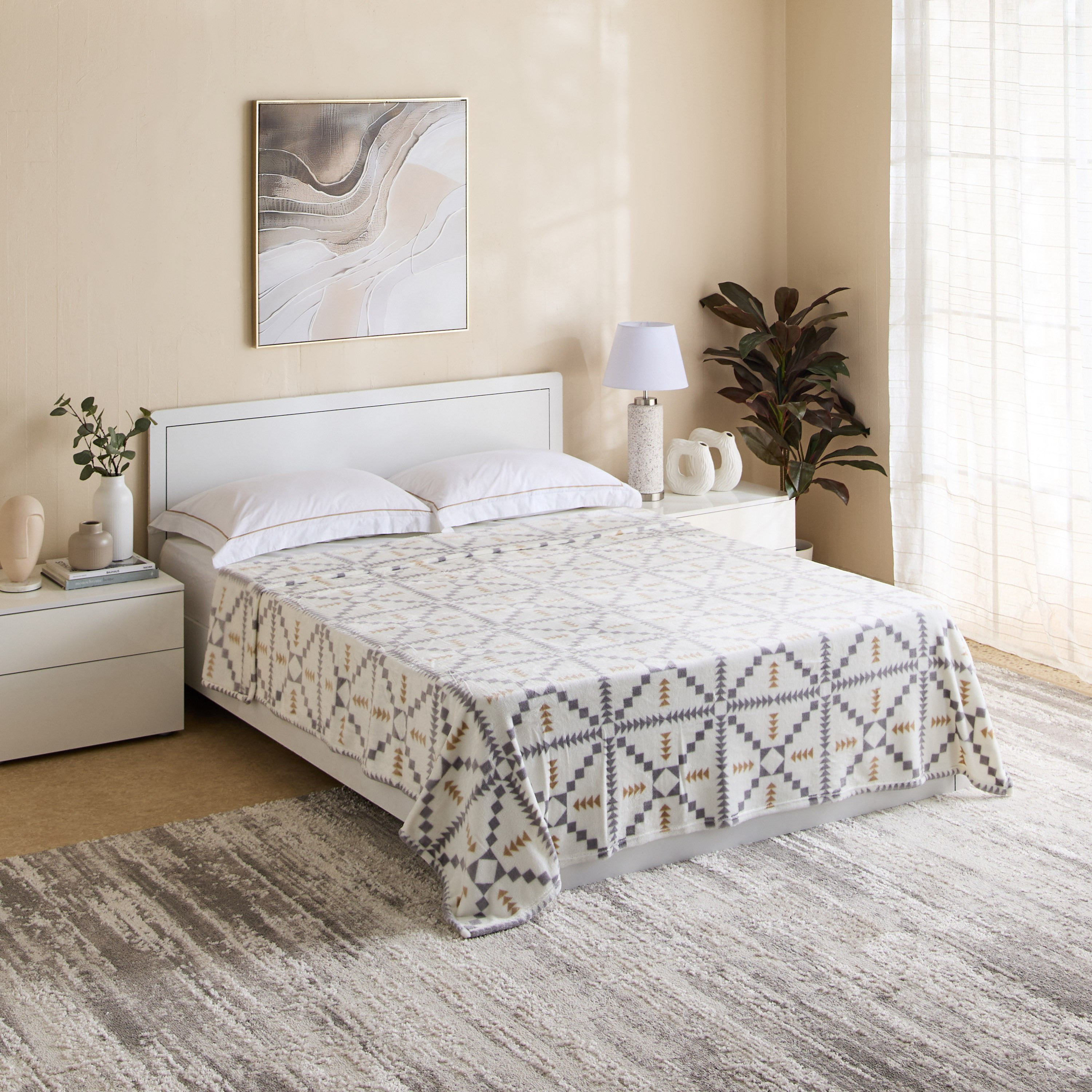 Matrix Sanok Printed Flannel Queen Blanket - 200x220 cm-hbxhomeware-hbxbedroom-image-6