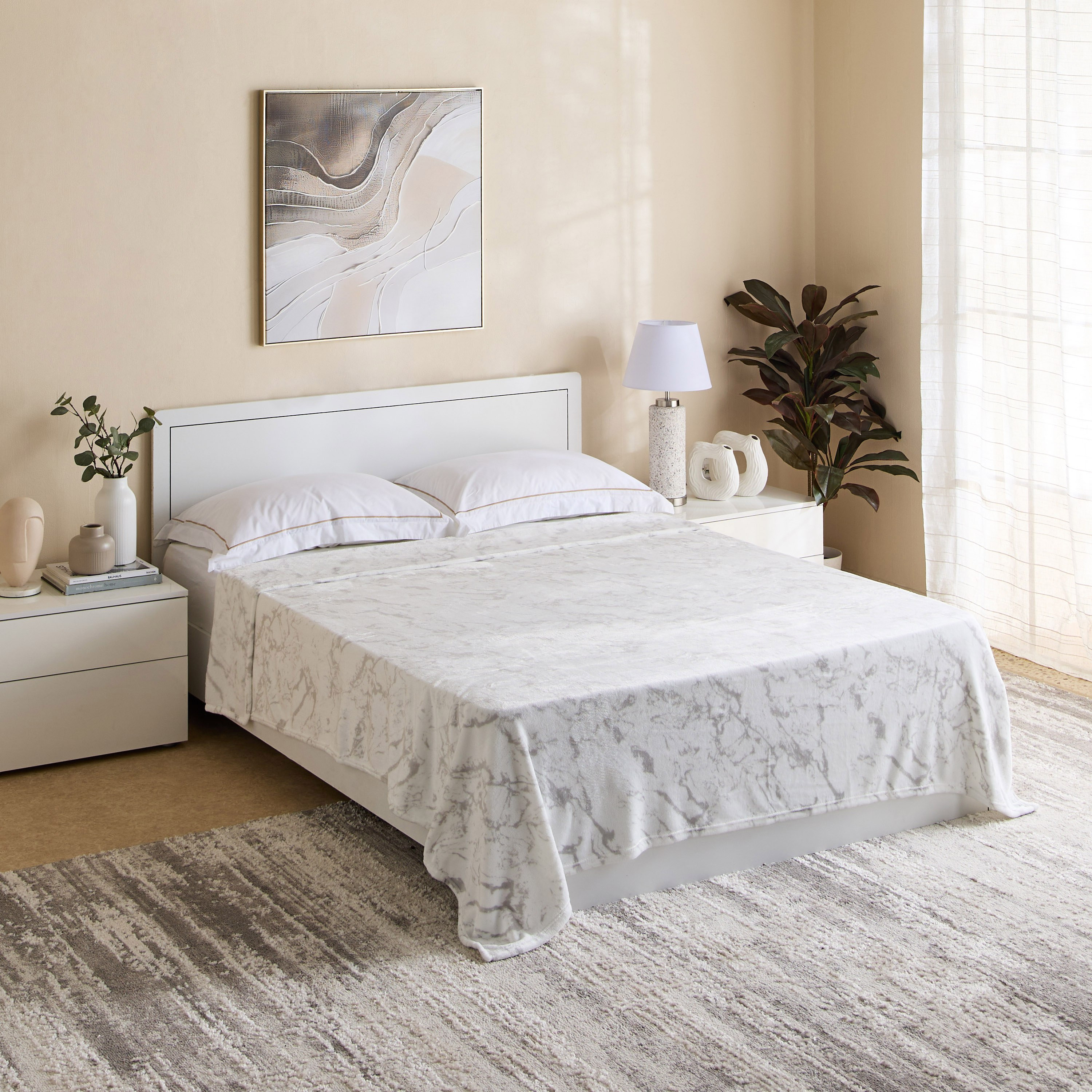 Matrix Dalvik Printed Flannel Queen Blanket - 200x220 cm-hbxhomeware-hbxbedroom-image-2