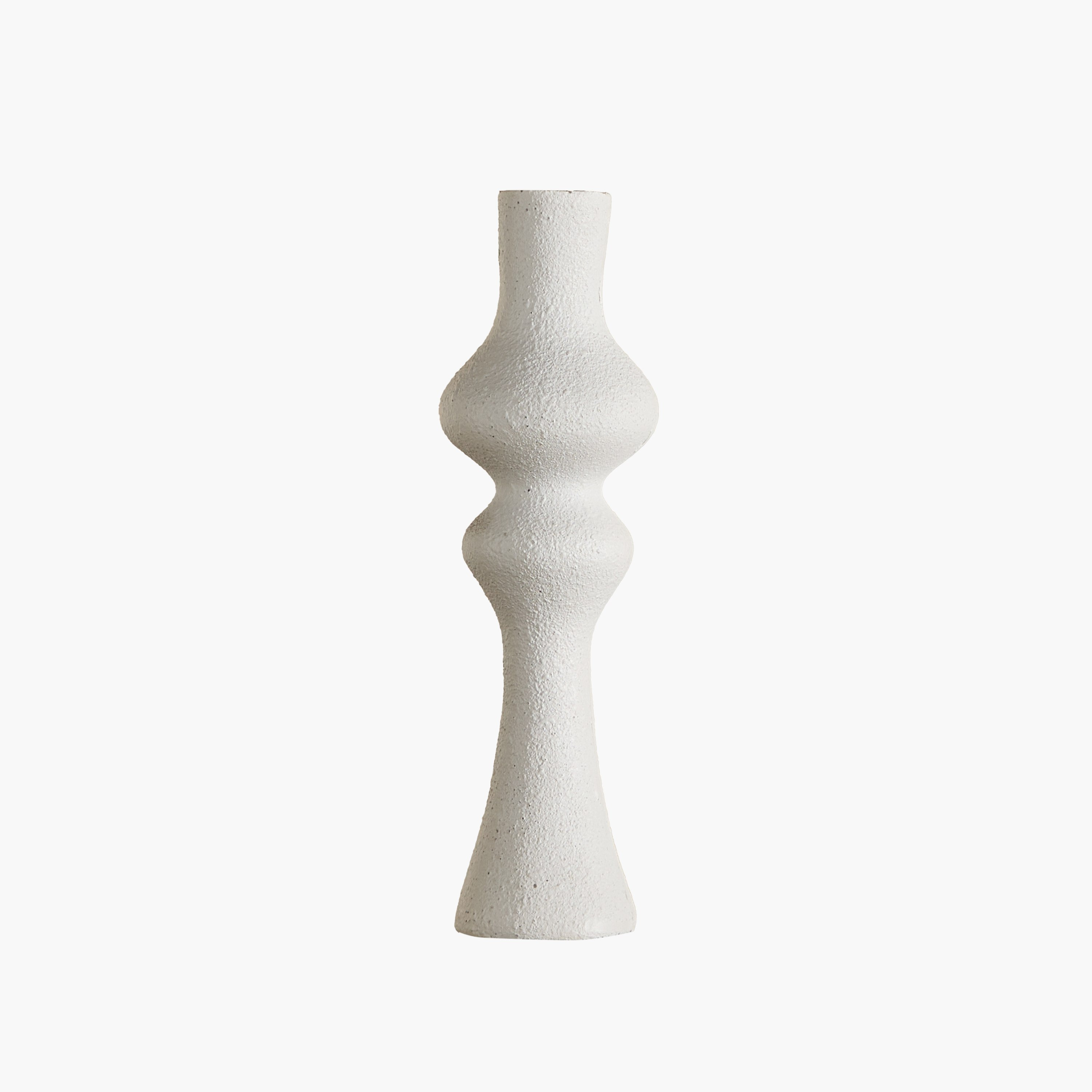 Verdant Polyresin Stuco Finish Taper Candleholder - 5x5x16.5 cm-hbxlivingroom-decorandaccessories-candleholders-image-9