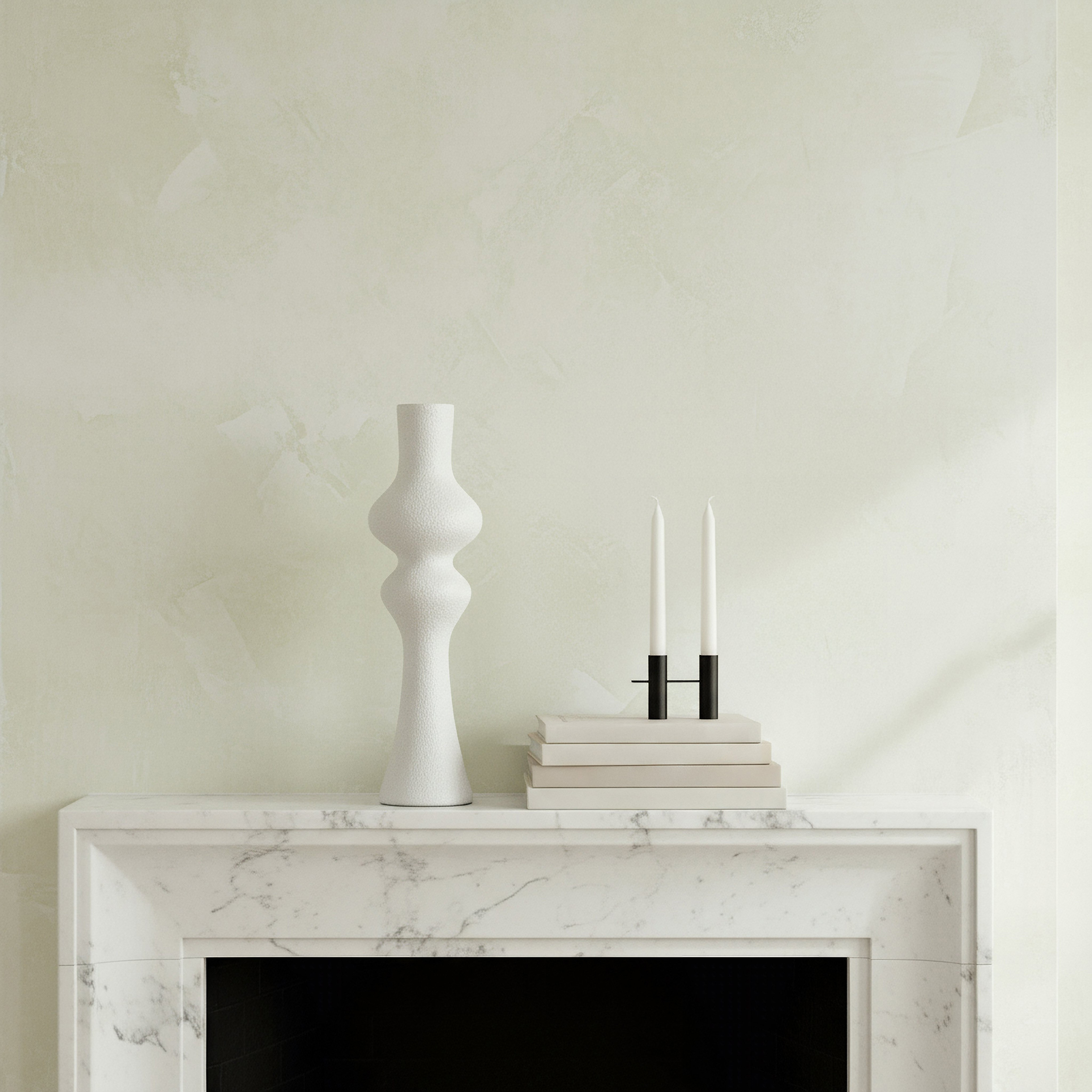 Verdant Polyresin Stuco Finish Taper Candleholder - 5x5x16.5 cm-hbxlivingroom-decorandaccessories-candleholders-image-3