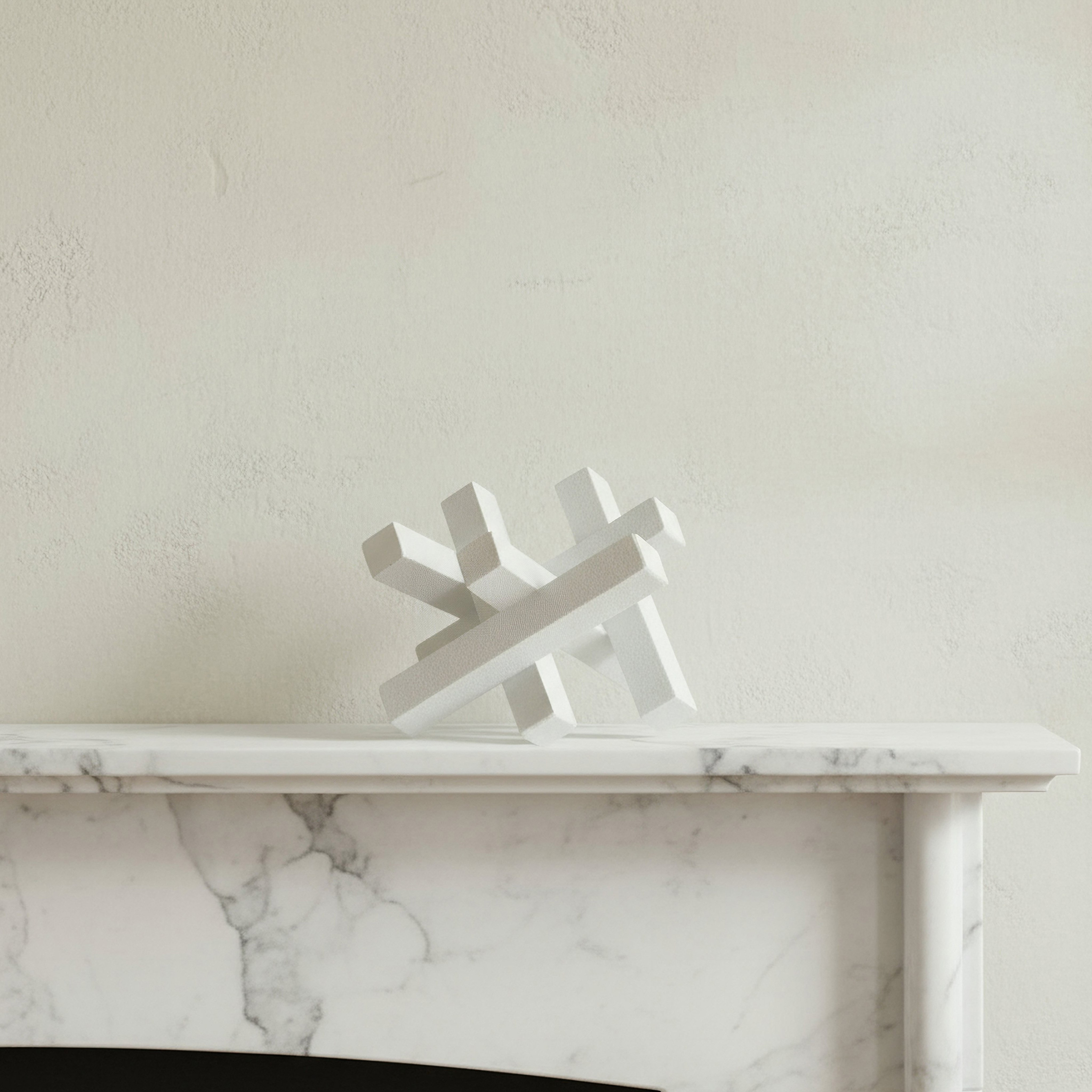 Verdant Polyresin Marble Look Block Table Decor Accent - 20x20x20 cm-hbxhomeware-homedecor-figurinesandornaments-image-1