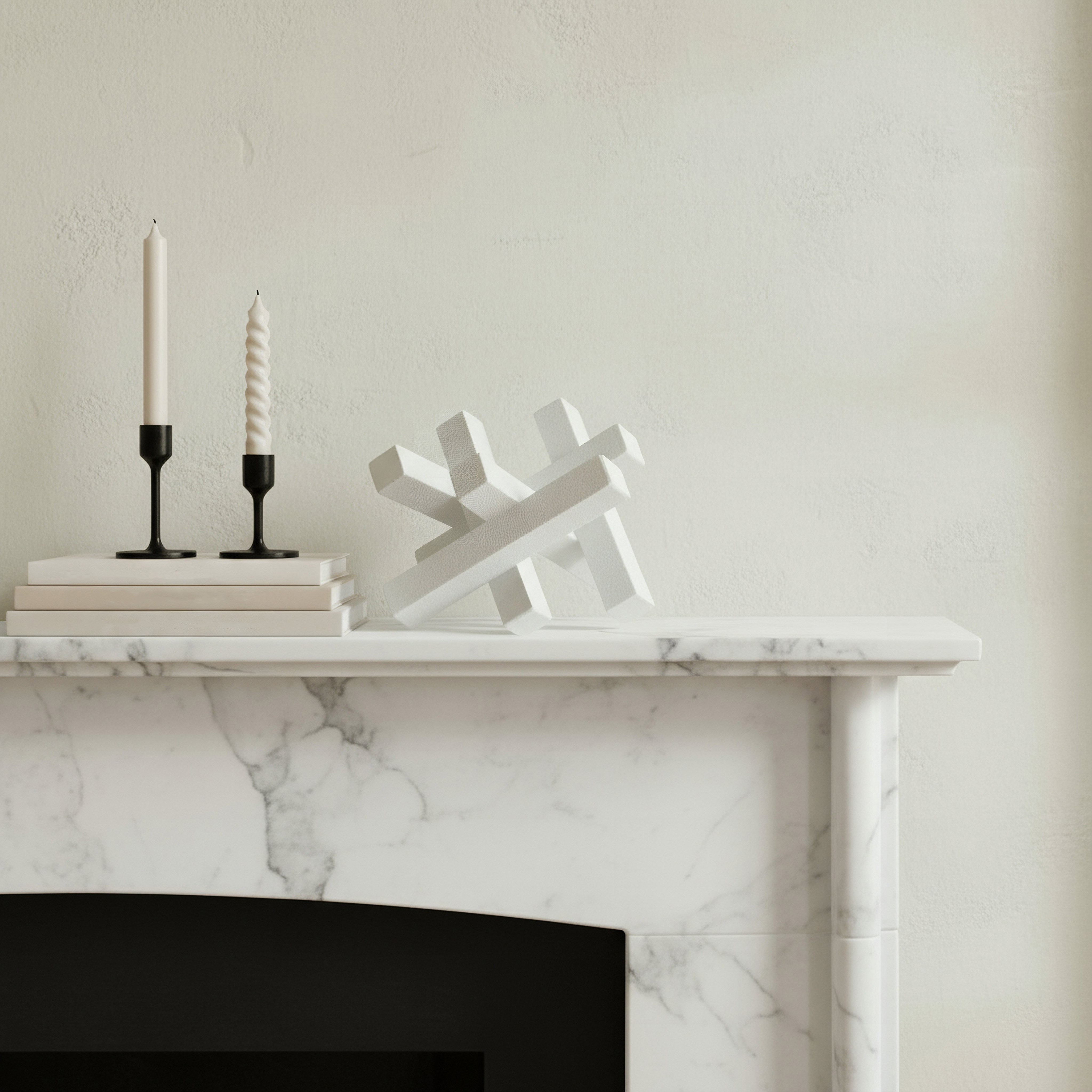Verdant Polyresin Marble Look Block Table Decor Accent - 20x20x20 cm-hbxhomeware-homedecor-figurinesandornaments-image-3