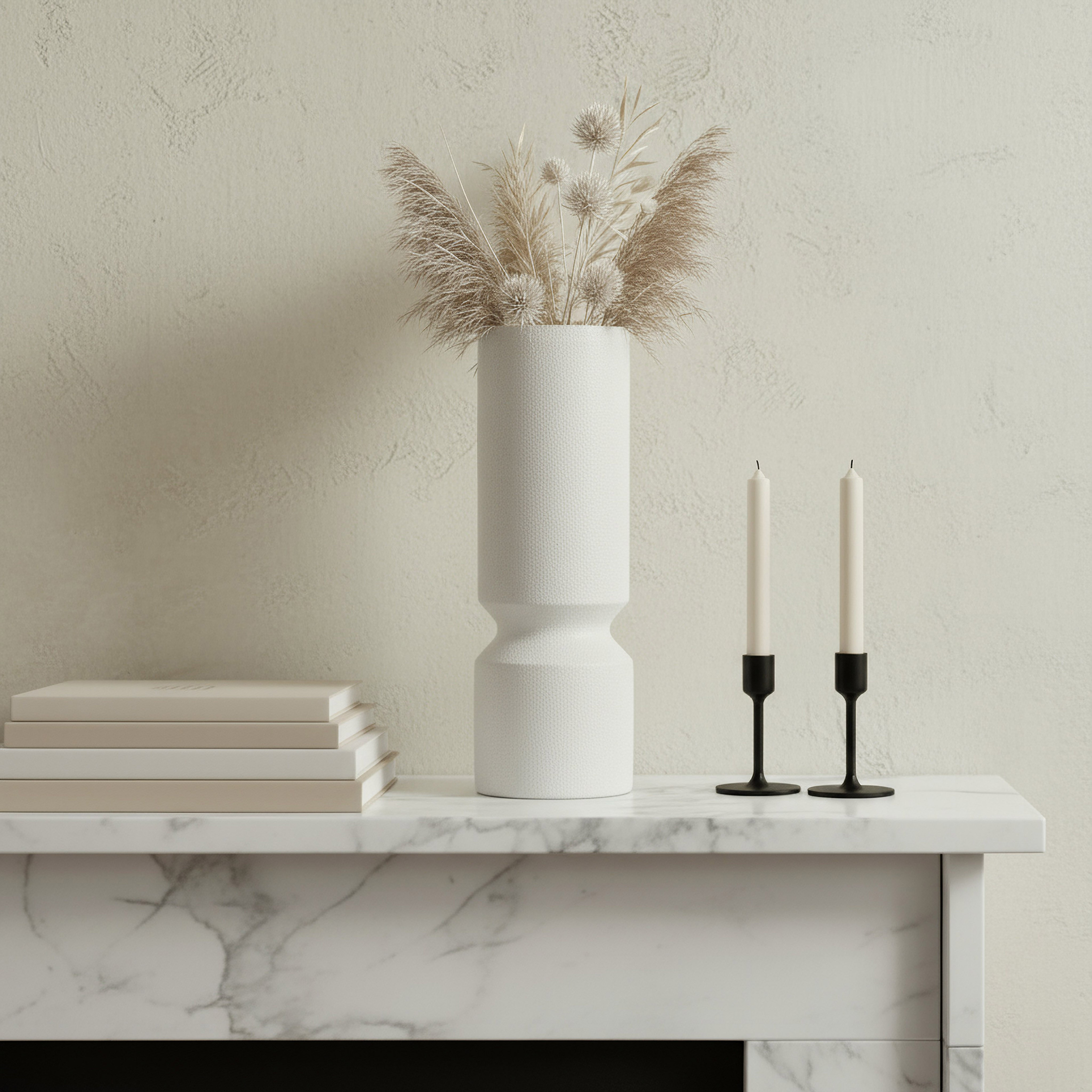 Verdant Polyresin Cone Stone Finish Vase - 11.5x10x32 cm-hbxbedroom-decorandaccessories-vases-image-3