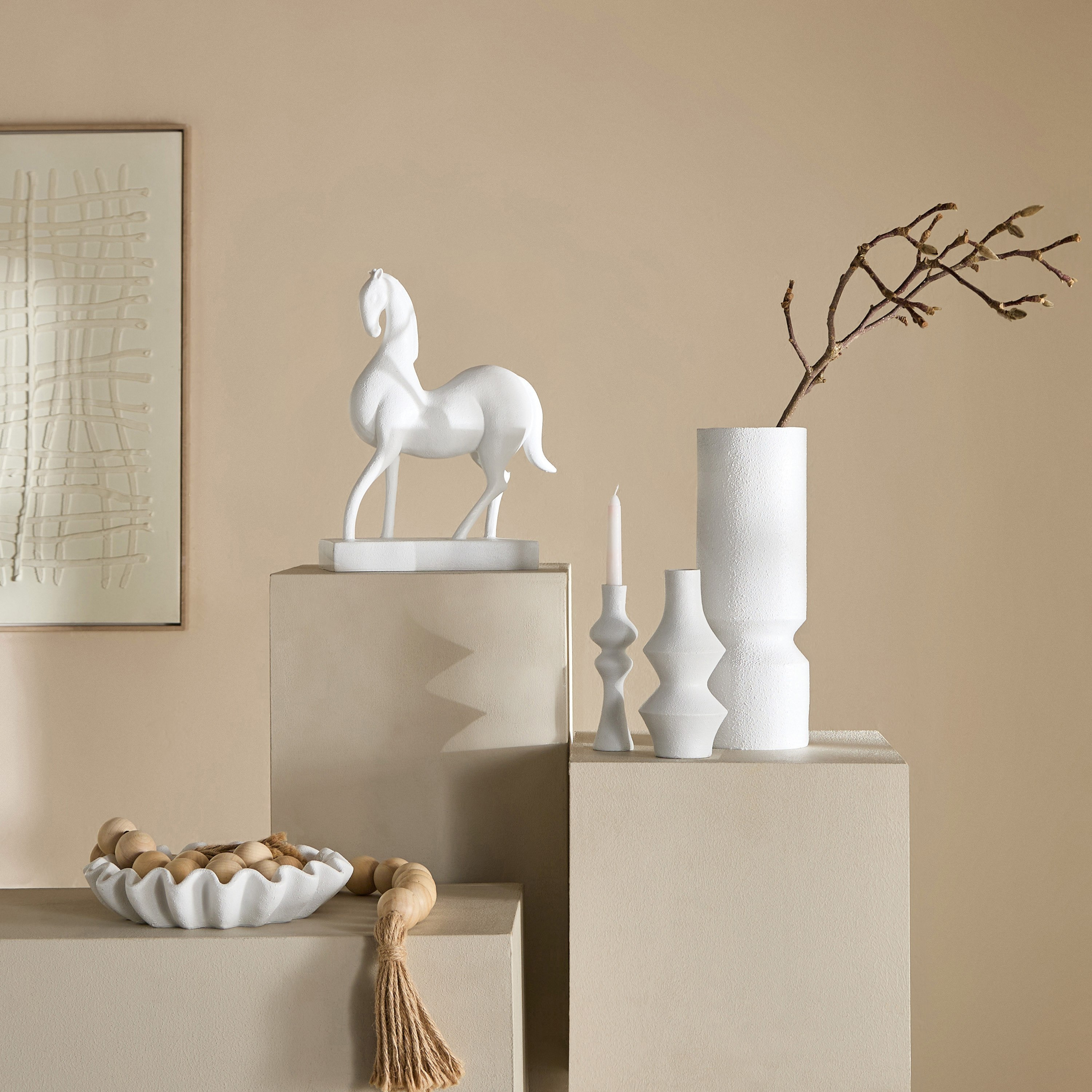 Verdant Polyresin Decorative Horse Table Accent - 25x12x31.5 cm-hbxhomeware-homedecor-figurinesandornaments-image-7