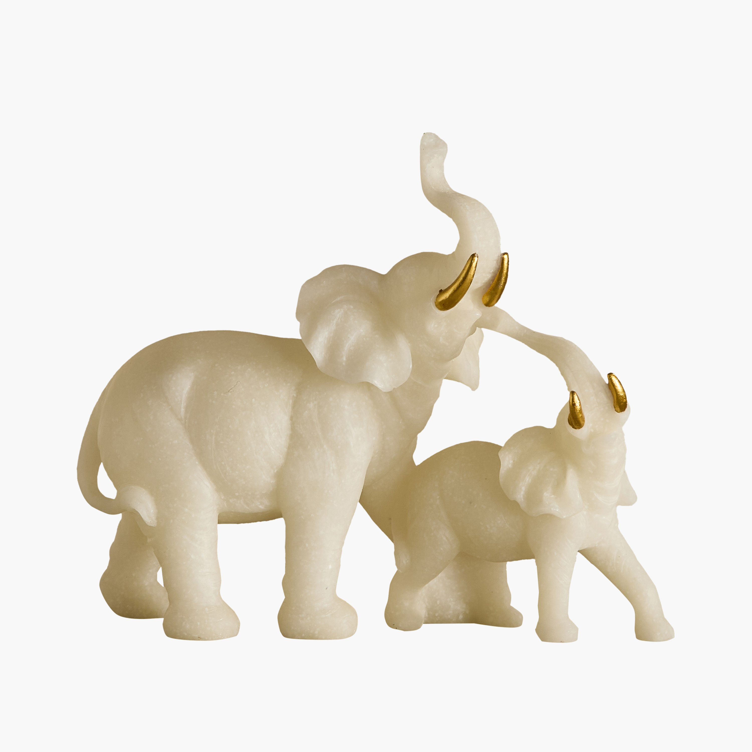 تمثال فيل رخامي بوليريسين بتصميم أم وطفل من فيردنت - 25.9x9.8x22 سم-hbxhomeware-homedecor-figurinesandornaments-image-8