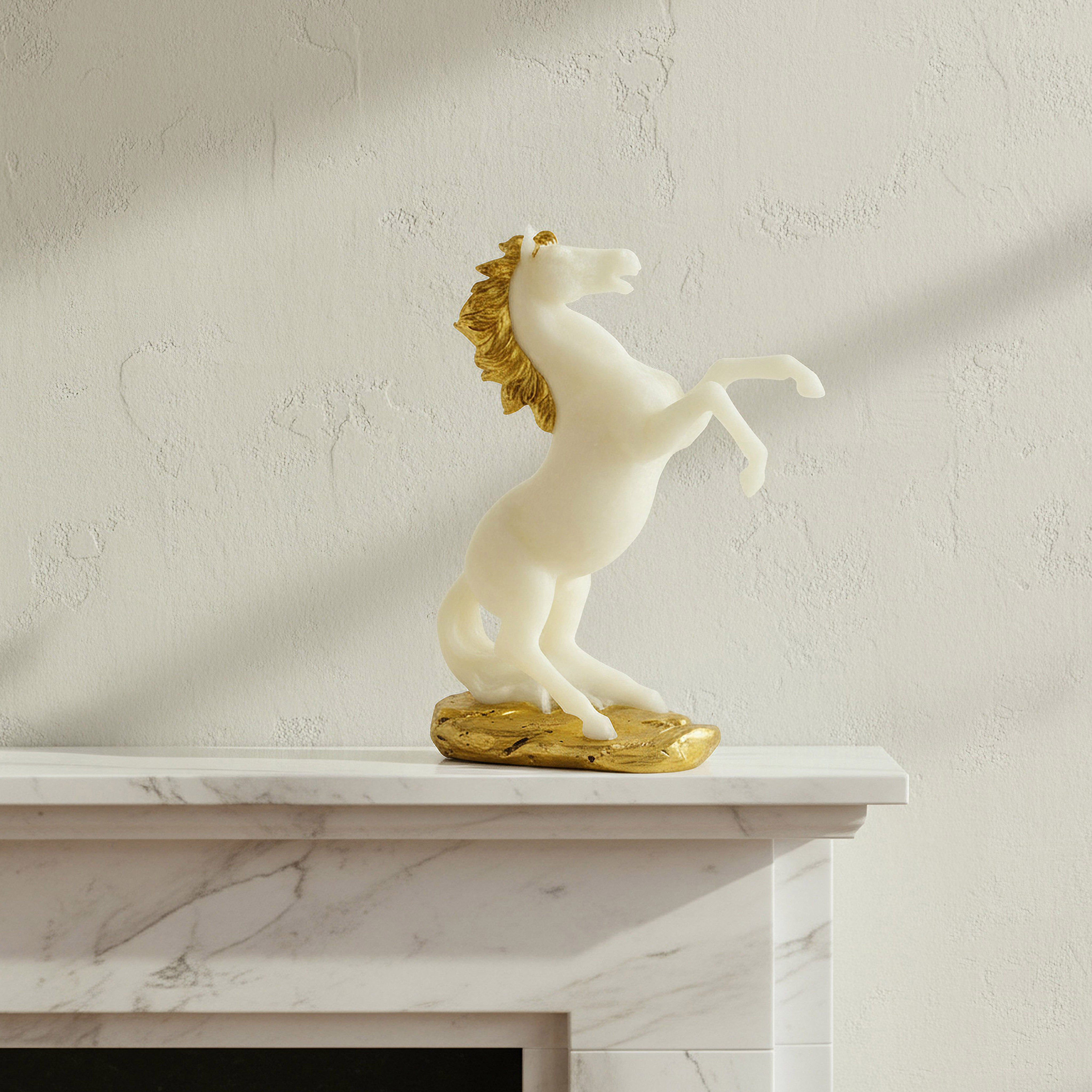 حصان هزاز من غبار الرخام والبوليريسين من فيردانت - ‎19.9×9×25.8 سم‎-hbxhomeware-homedecor-figurinesandornaments-image-1