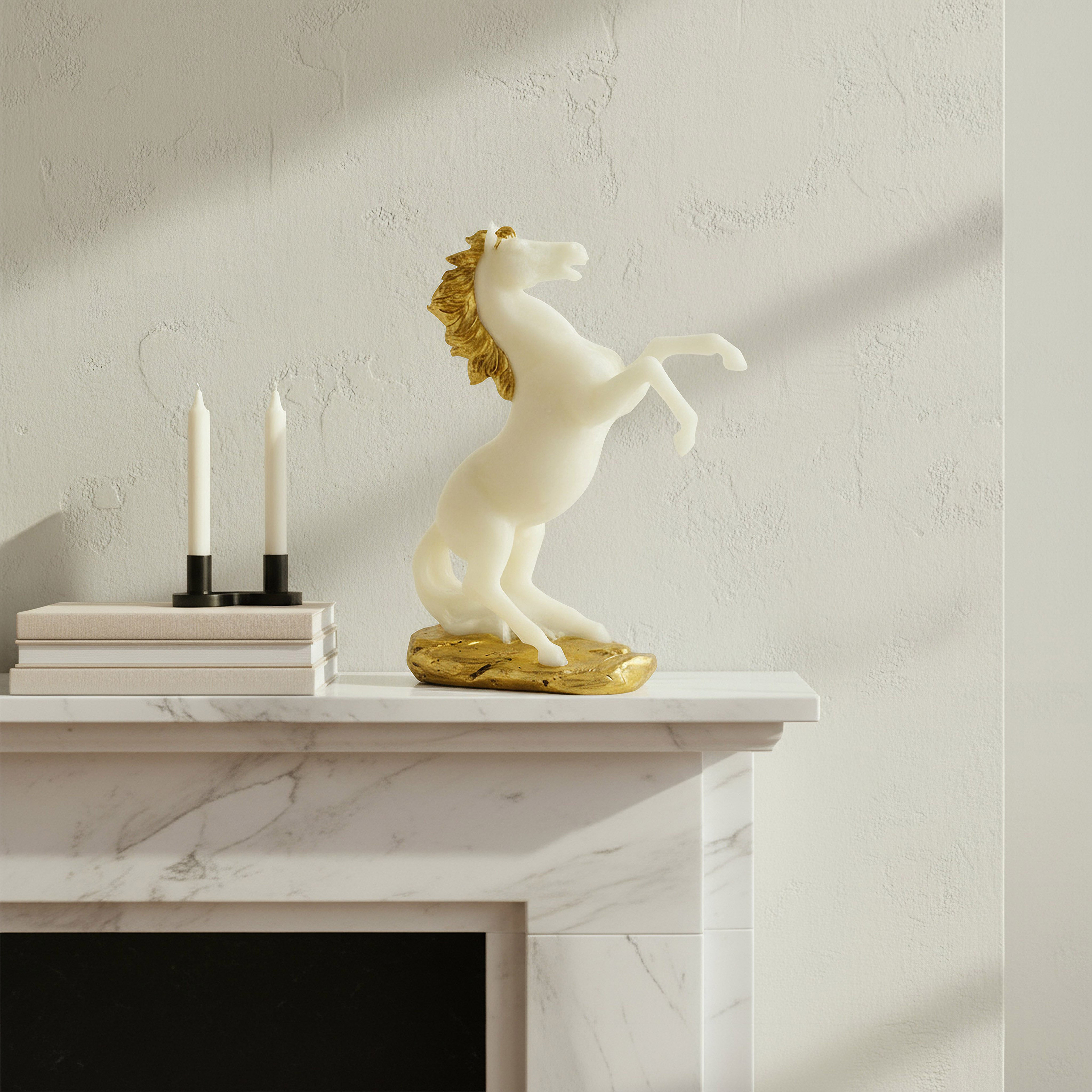 حصان هزاز من غبار الرخام والبوليريسين من فيردانت - ‎19.9×9×25.8 سم‎-hbxhomeware-homedecor-figurinesandornaments-image-3
